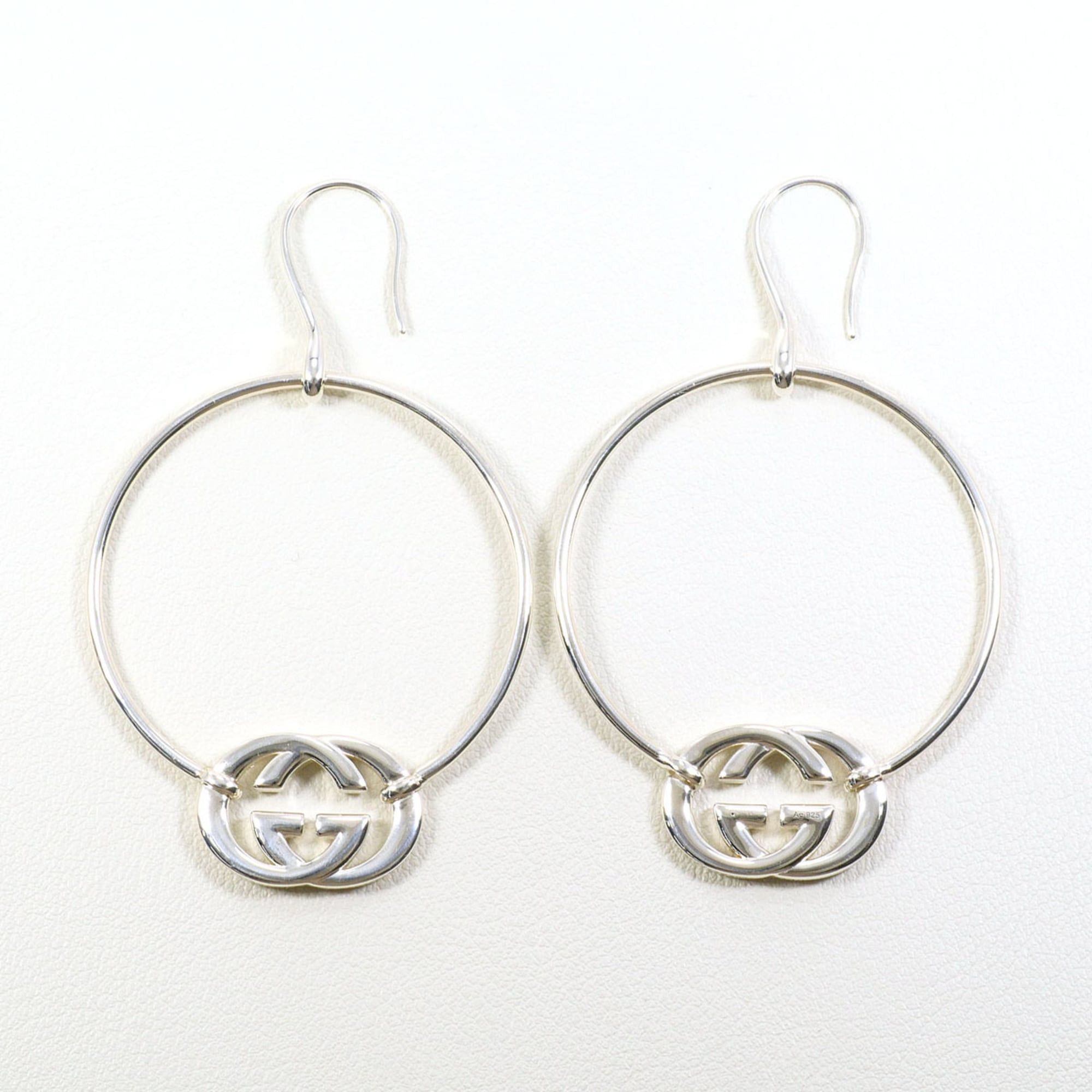 Gucci Gucci sterling silver 925 earrings with an interlocking G design. Total weight: approximately 10.6g. Like new. Size ONE SIZE - 1 Thumbnail