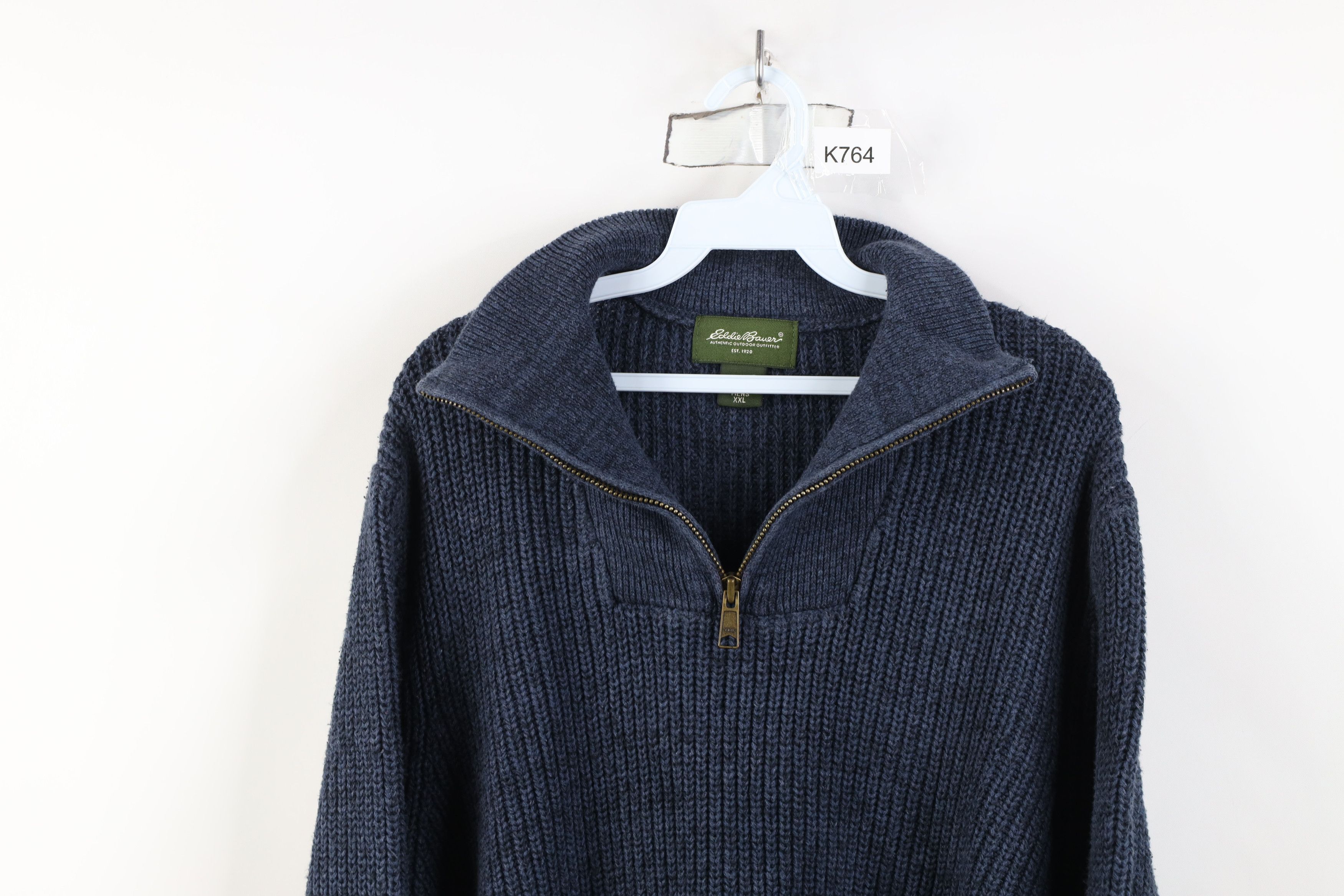 Eddie Bauer Vintage Eddie Bauer Ribbed Knit 1/4 Zip Pullover Sweater Size US XXL / EU 58 / 5 - 2 Thumbnail