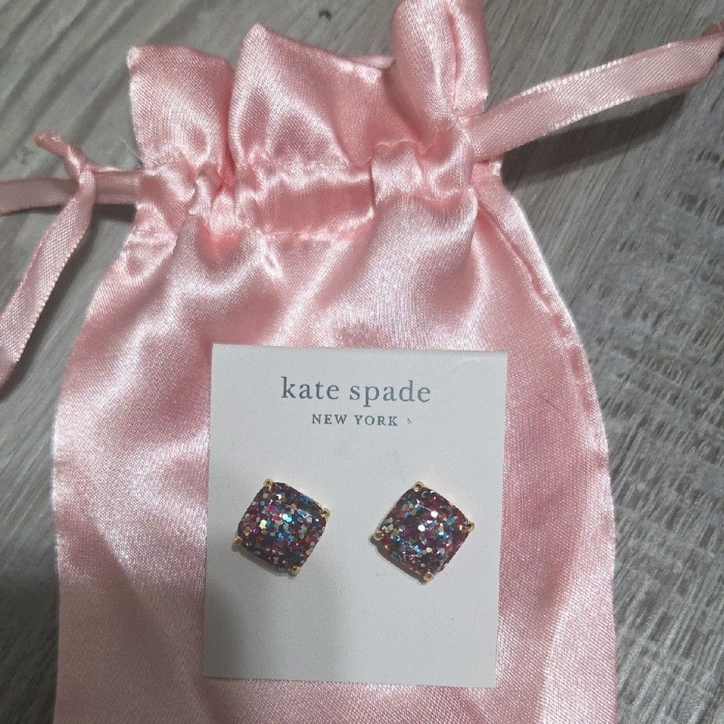 Kate Spade kate spade Multi-Color Glitter Square Stud Earrings Size ONE SIZE - 3 Thumbnail