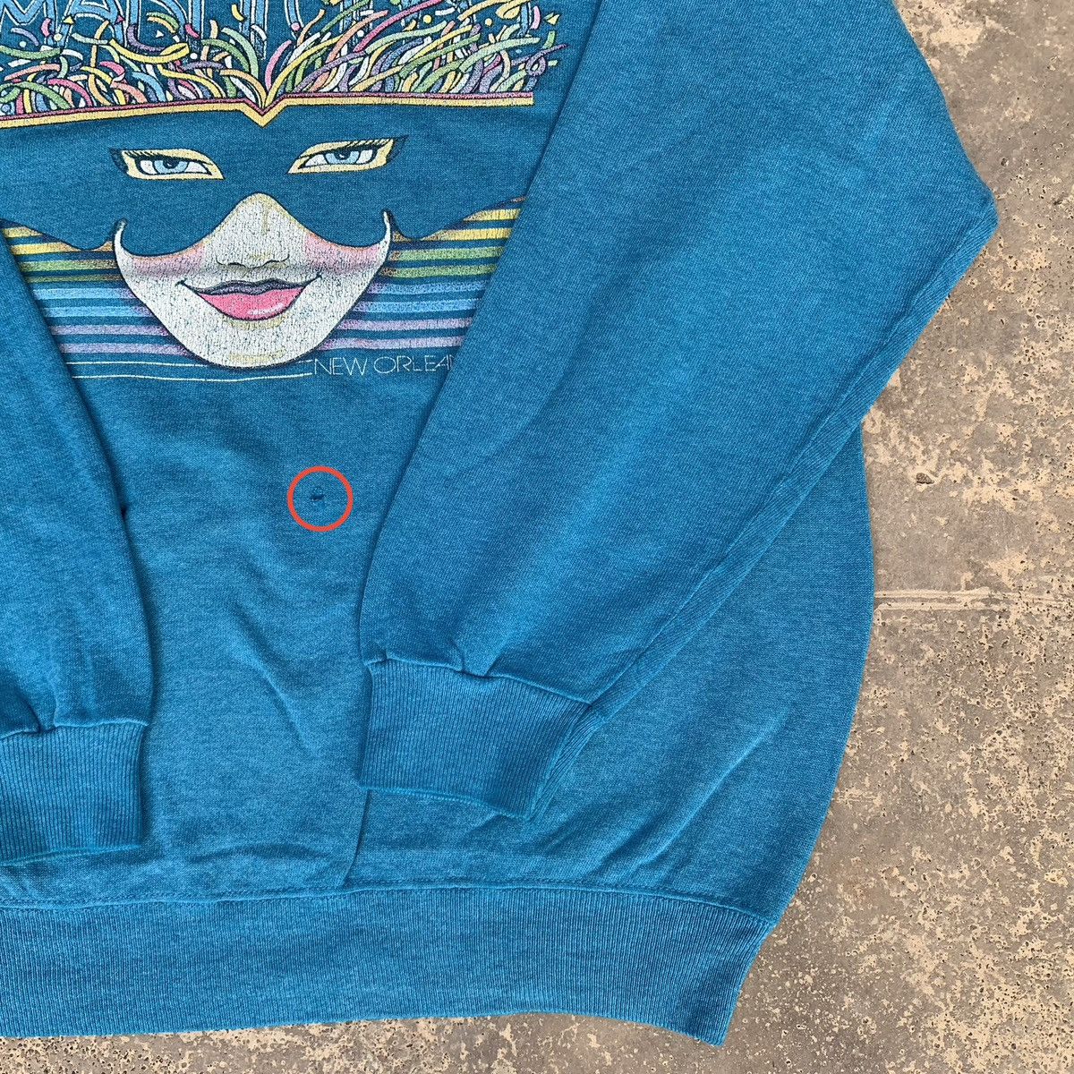 Hanes × Vintage Vintage 80s Hanes Mardi Gras New Orleans Sweatshirt Size US L / EU 52-54 / 3 - 5 Thumbnail