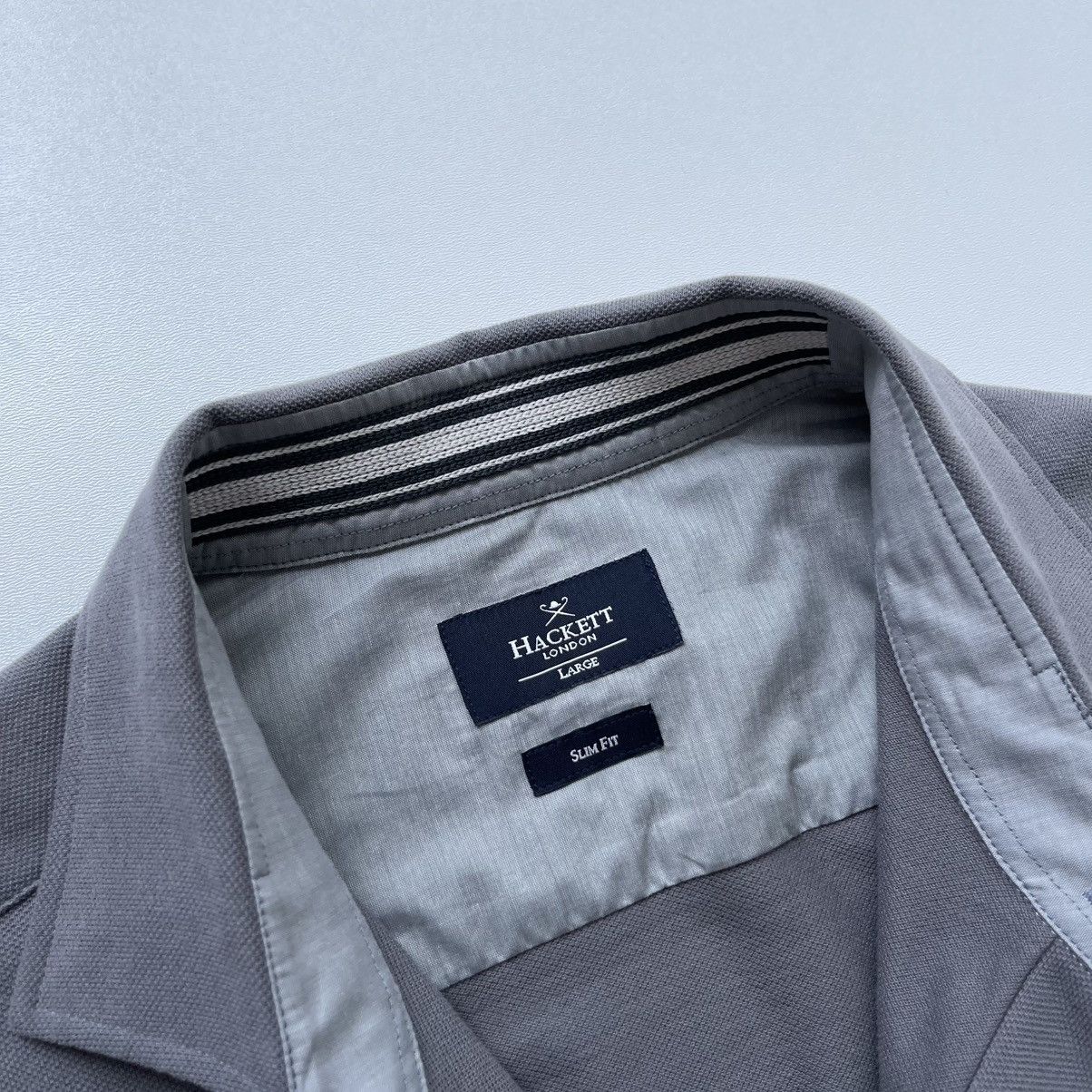 Hackett Hackett London Kent Cotton Slim Fit Button Ups Shirt Grey Size US L / EU 52-54 / 3 - 7 Thumbnail