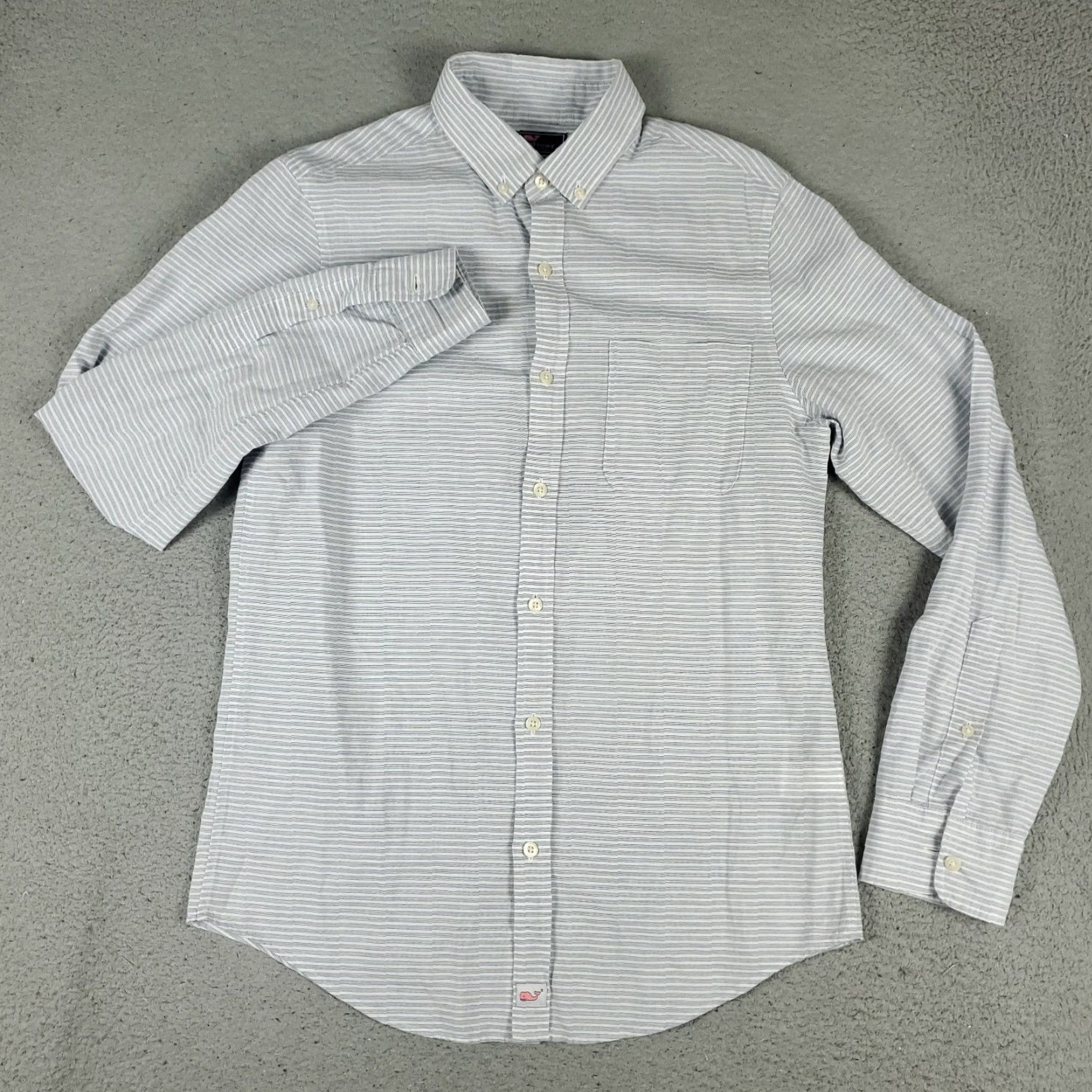 Vineyard Vines VINEYARD VINES Shirt Blue Striped Button-Up Long Sleeve Men’s Small Regular Fit Size US S / EU 44-46 / 1 - 2 Thumbnail