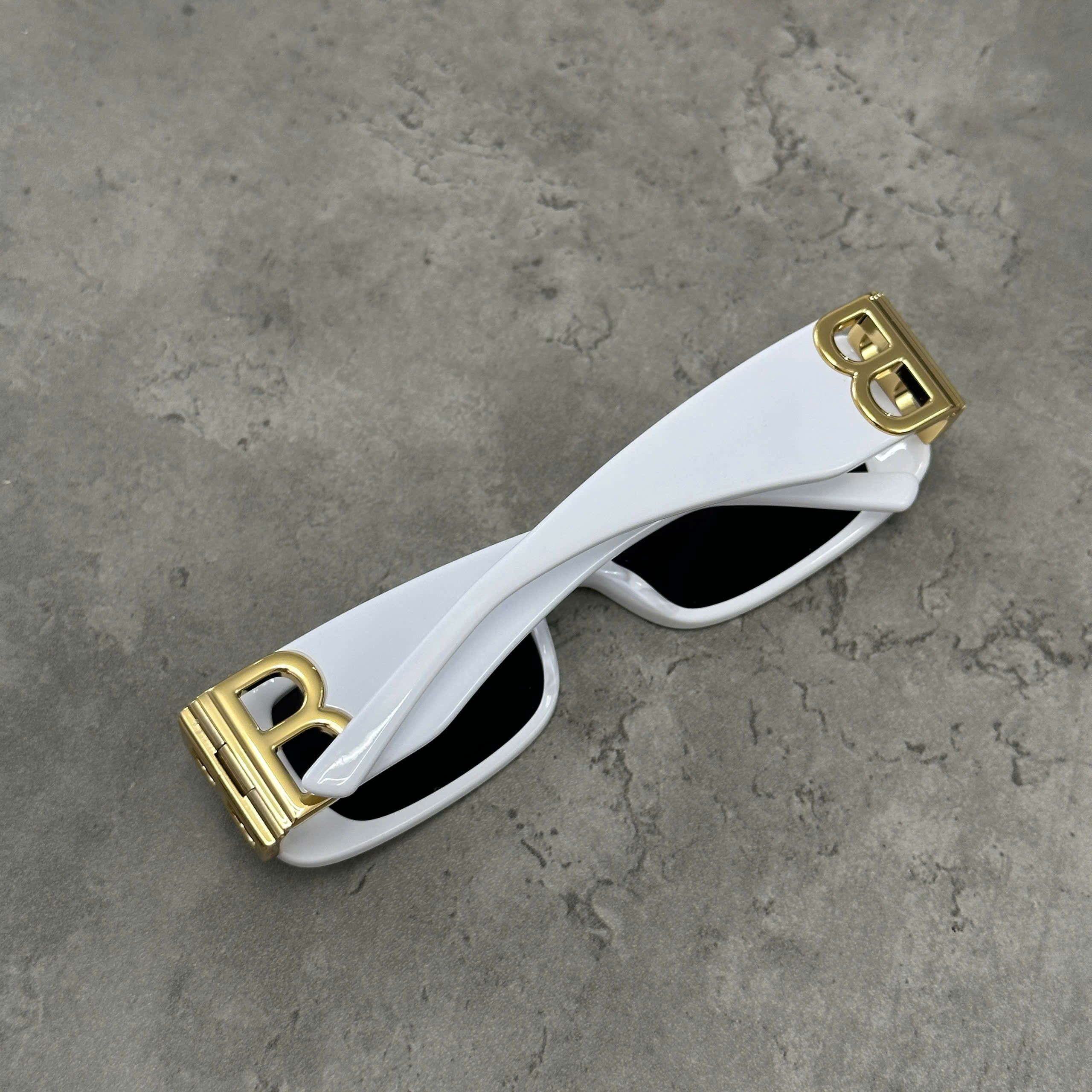 Balenciaga BALENCIAGA BB0096S 011 Dynasty Sunglasses WHITE Size ONE SIZE - 4 Thumbnail
