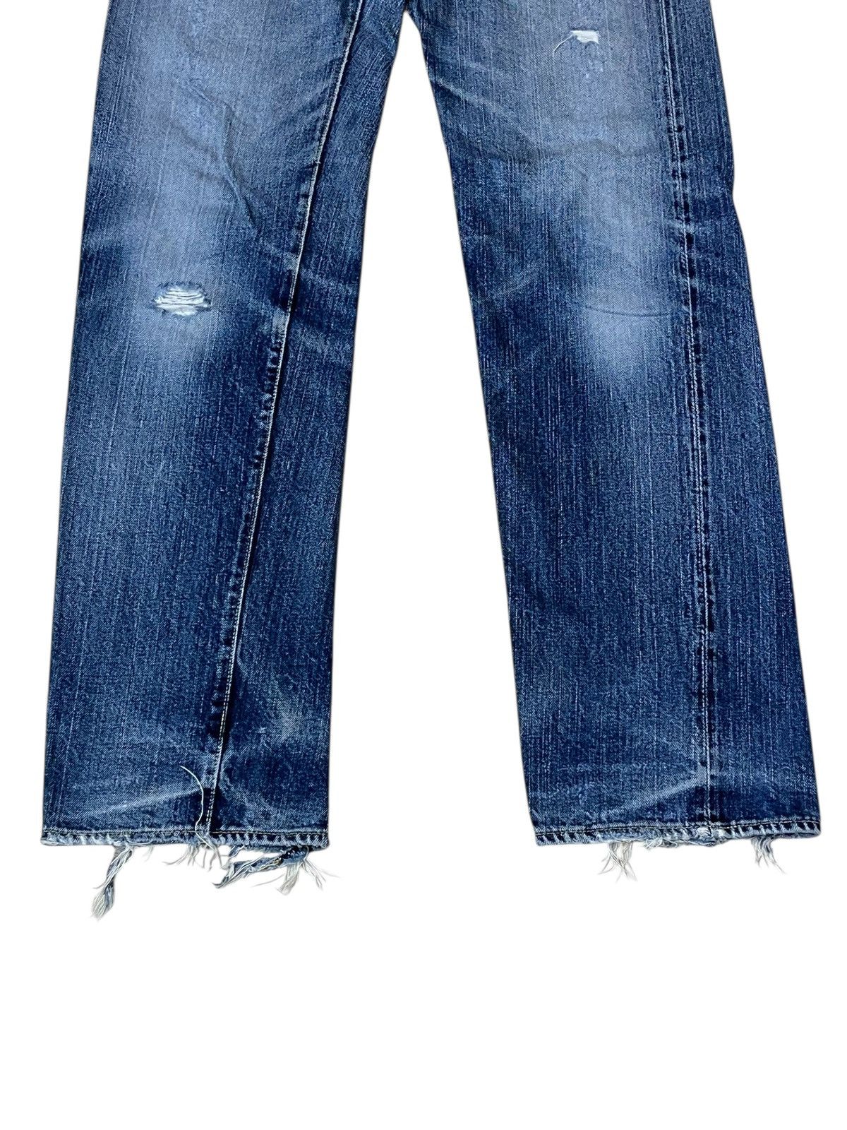 The Flat Head Sick🔥Japanese denim THE FLAT HEAD distressed selvedge jeans Size US 30 / EU 46 - 4 Thumbnail