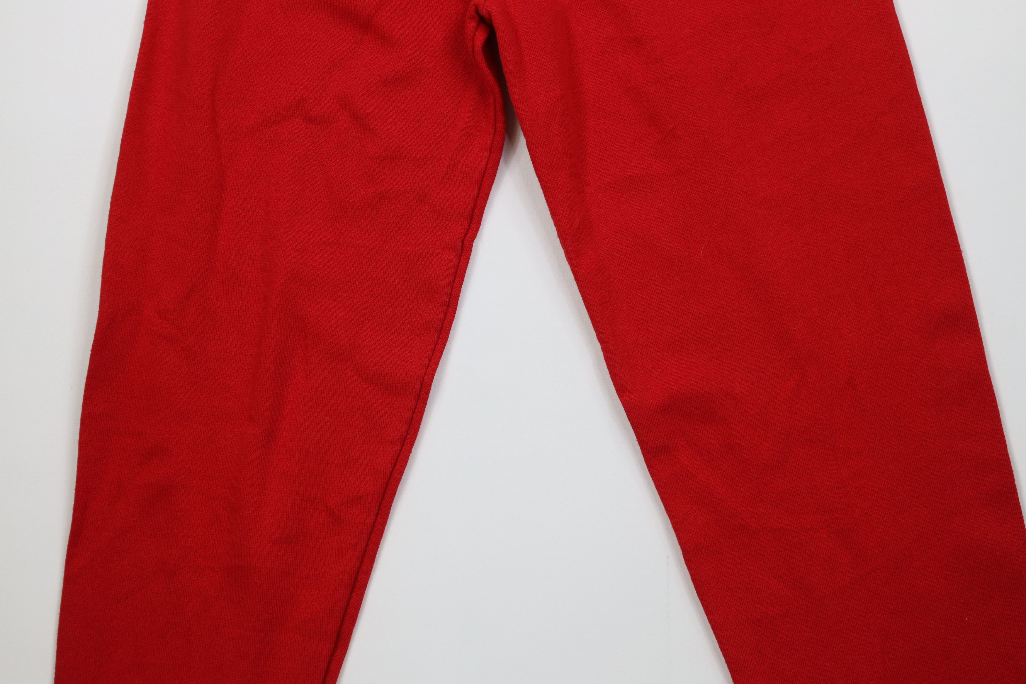 Vintage Deadstock Vintage 90s Streetwear Sweatpants Joggers Red USA Size US 34 / EU 50 - 9 Thumbnail