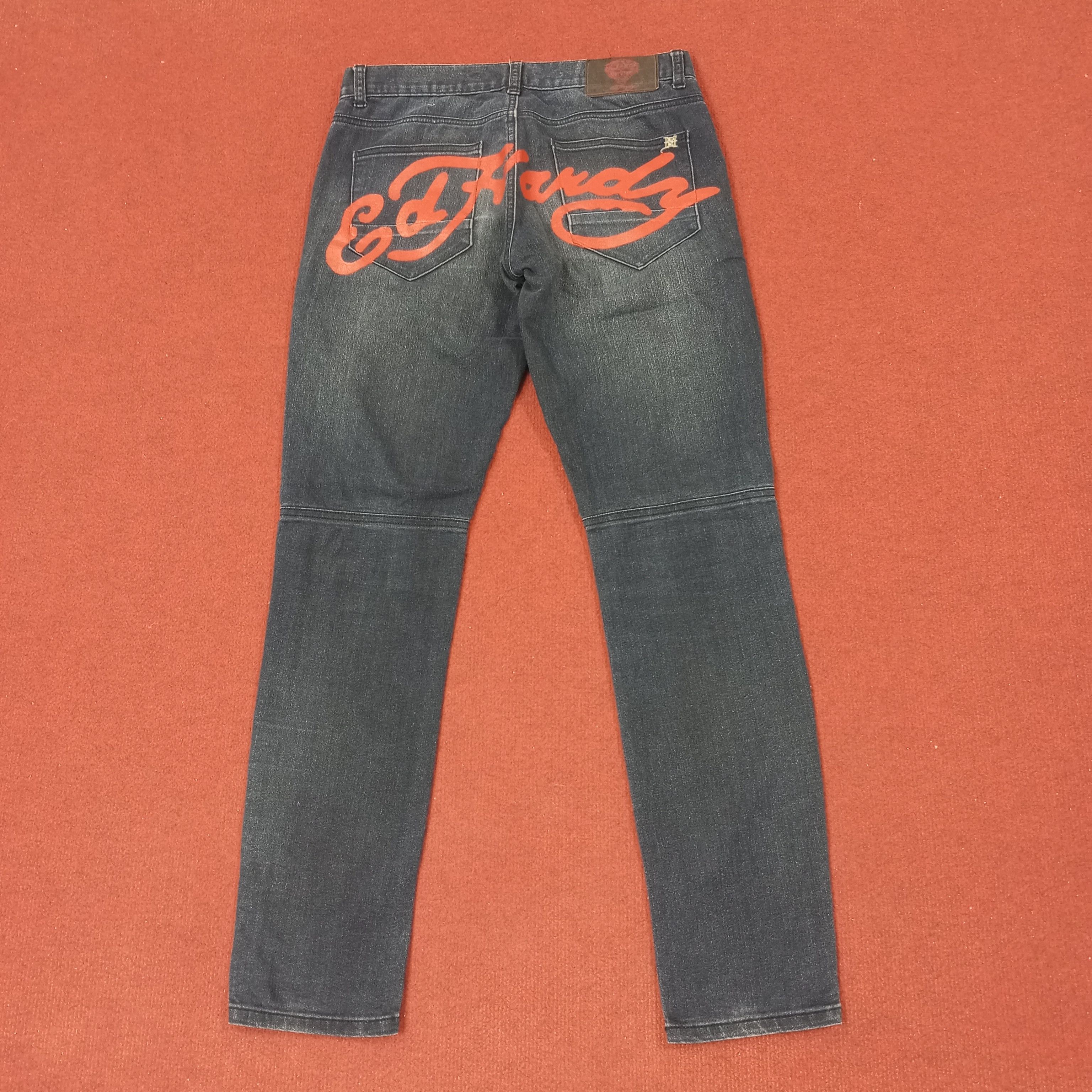 Ed Hardy × Vintage Ed Hardy Fashion Brand Custom Art Jeans c217n19 Size 30" / US 8 / IT 44 - 1 Thumbnail