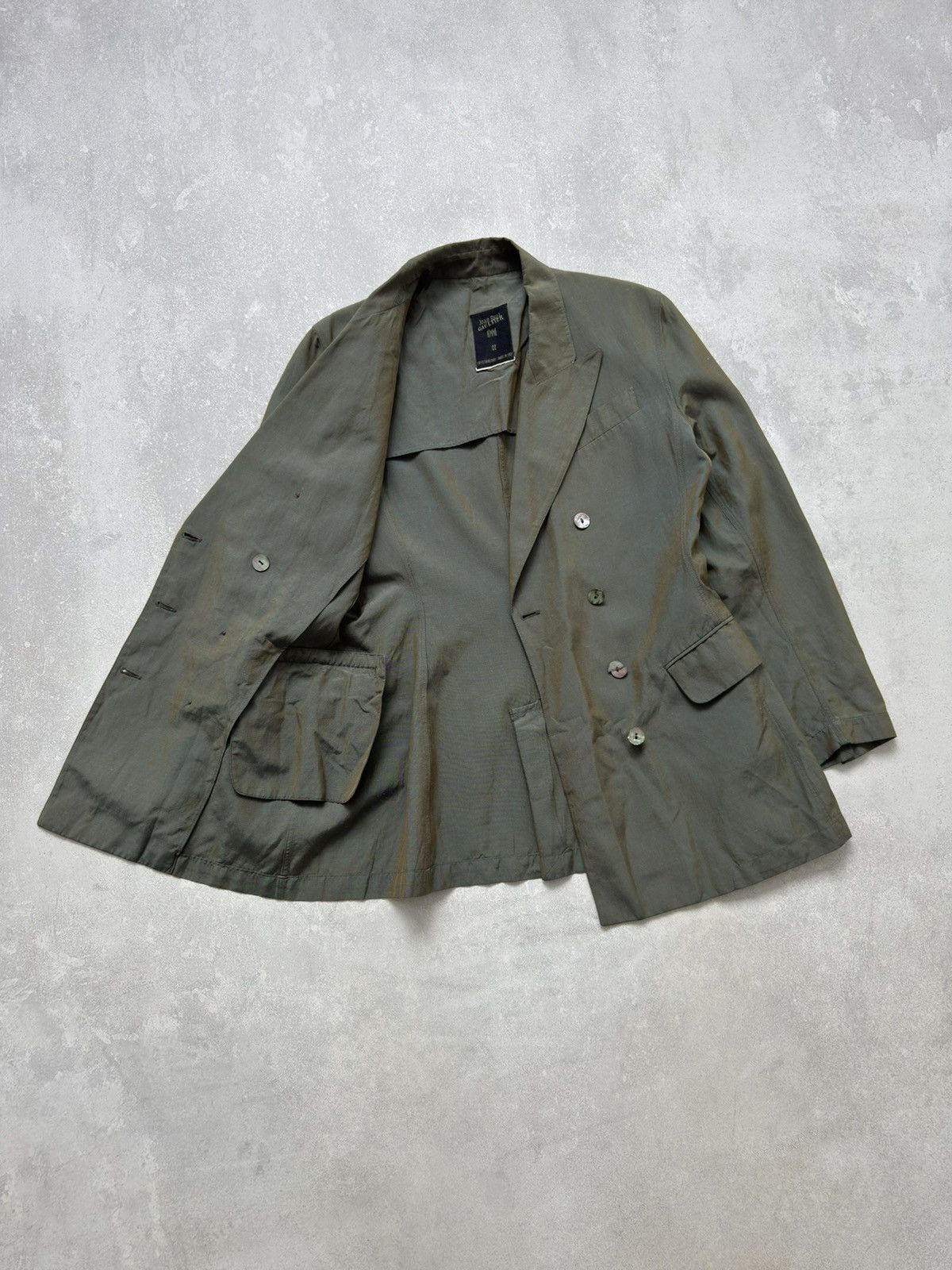 Jean Paul Gaultier Jean Paul Gaultier Blazer Jacket Double Breasted Satin Sheen Size M / US 6-8 / IT 42-44 - 12 Thumbnail