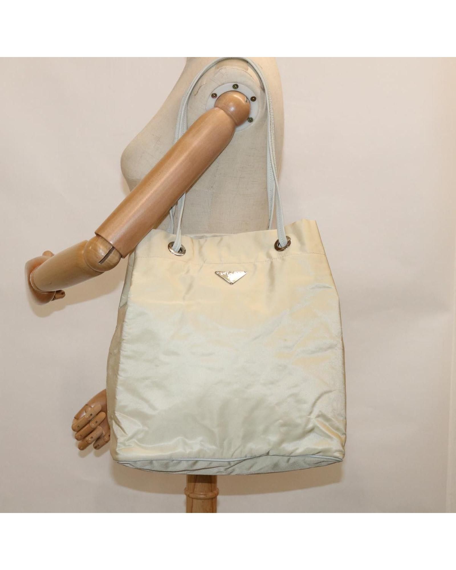 image of Prada Elegant Beige Synthetic Shoulder Bag, Women's