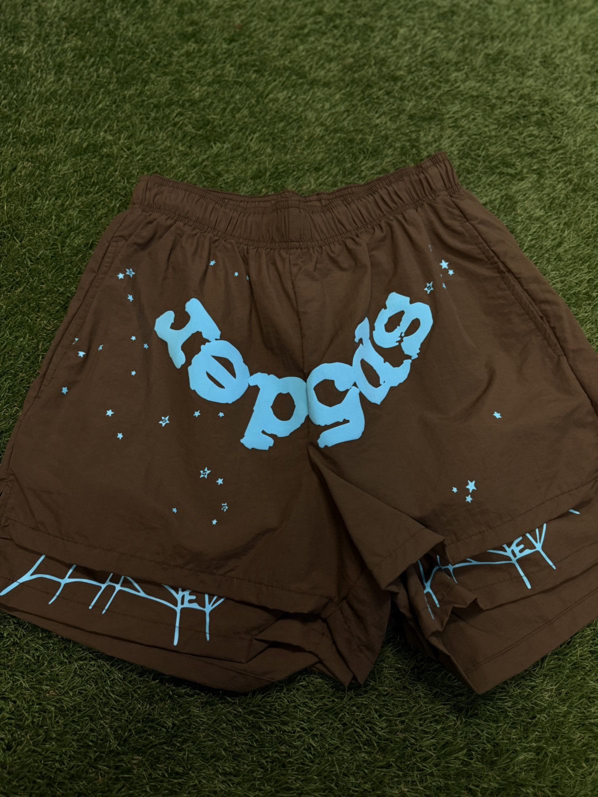 Sp5der Sp5der Double Layer Web Shorts Brown Blue Size XS (NEW) Size US 26 / EU 42 - 4 Thumbnail
