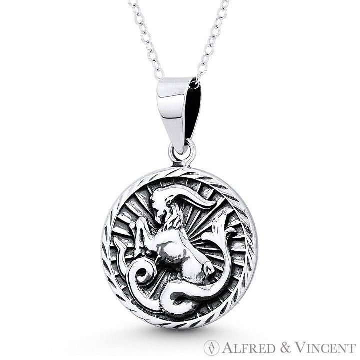 Other Capricorn Zodiac Sign Circle Astrology Charm Pendant Size ONE SIZE - 1 Preview