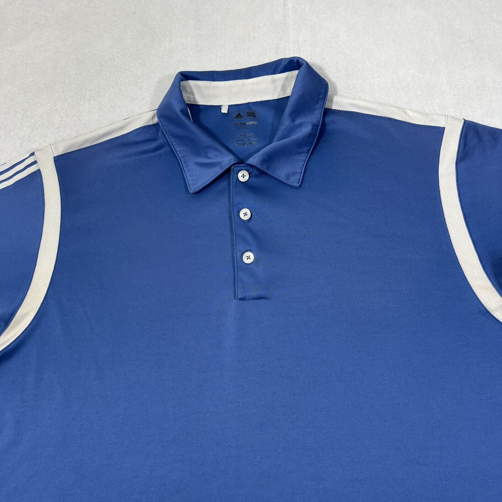 Adidas Adidas Blue Short Sleeve Lightweight Polo Athletic Shirt Size US L / EU 52-54 / 3 - 2 Thumbnail