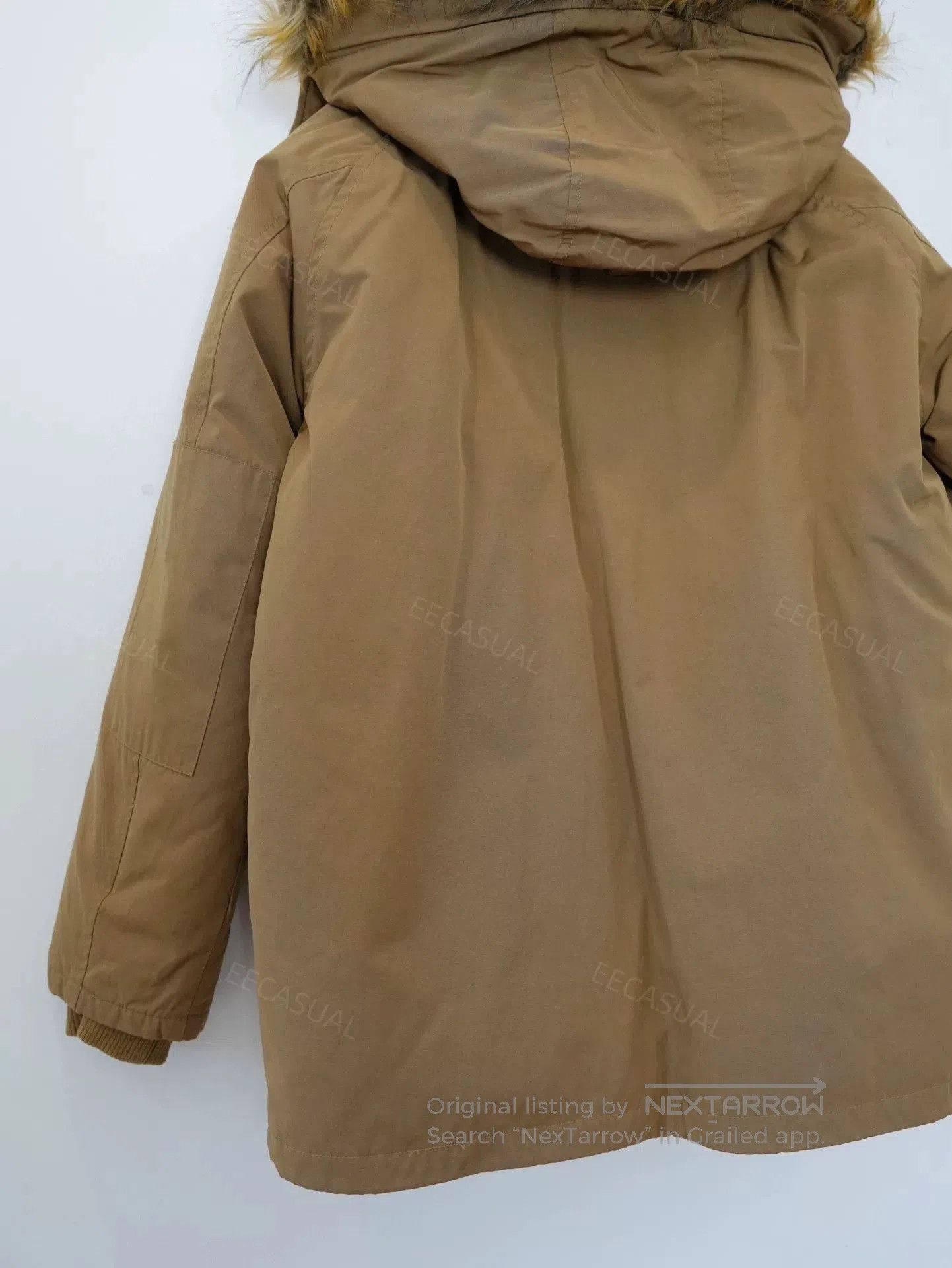 Stussy Stussy Brown Hooded Down Jacket. Size US L / EU 52-54 / 3 - 7 Thumbnail