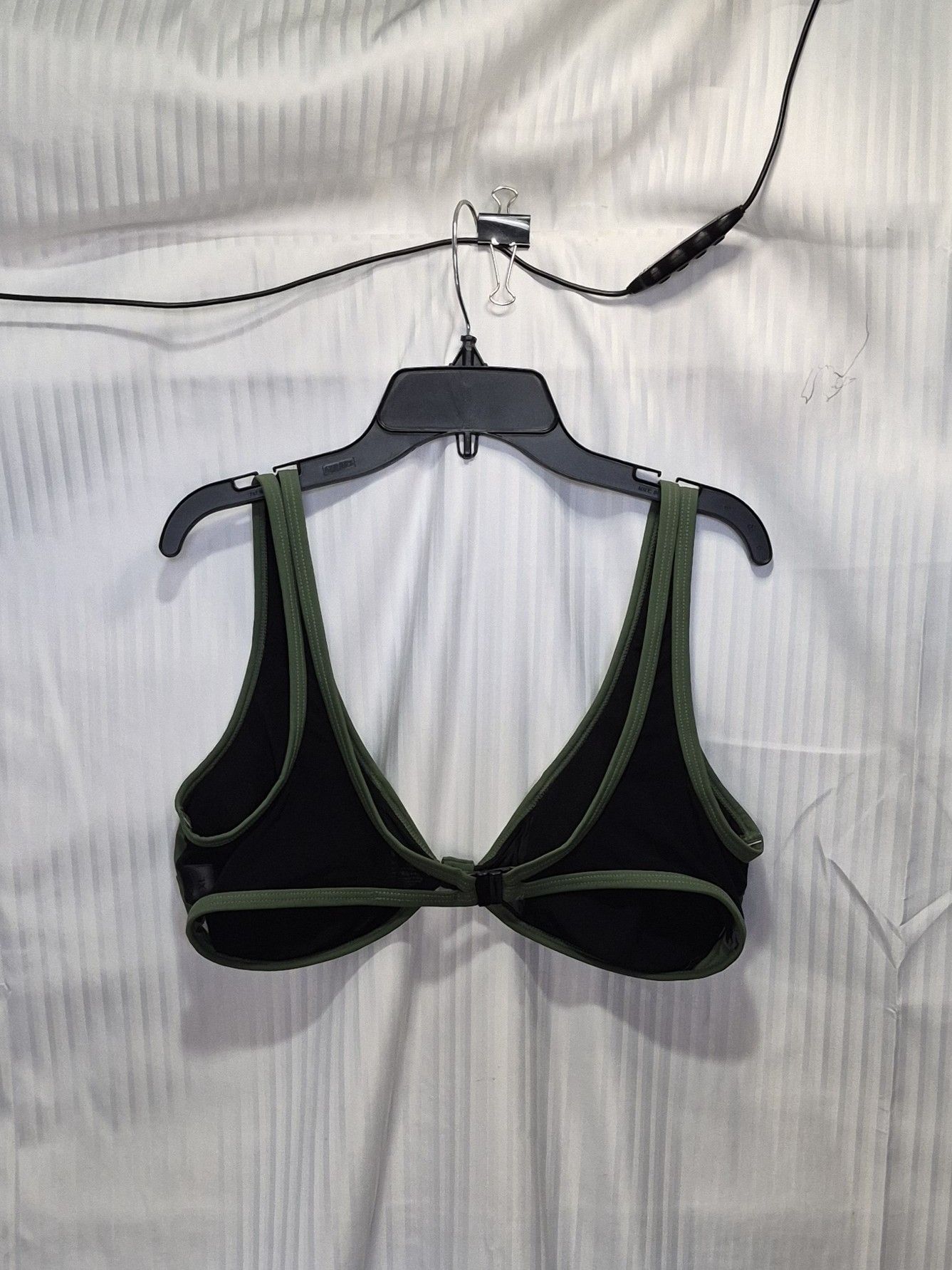 Other XL Olive Green & Black Padded Bikini Top - Unbranded Size XL / US 12-14 / IT 48-50 - 6 Thumbnail