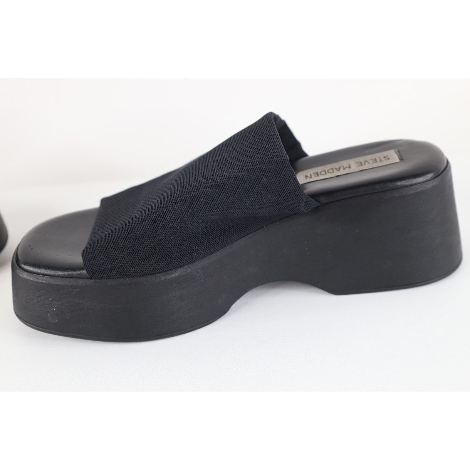 Steve Madden Vintage 90s Y2K Steve Madden Slinky Platform Sandals Black Size US 5.5 / IT 35.5 - 8 Thumbnail