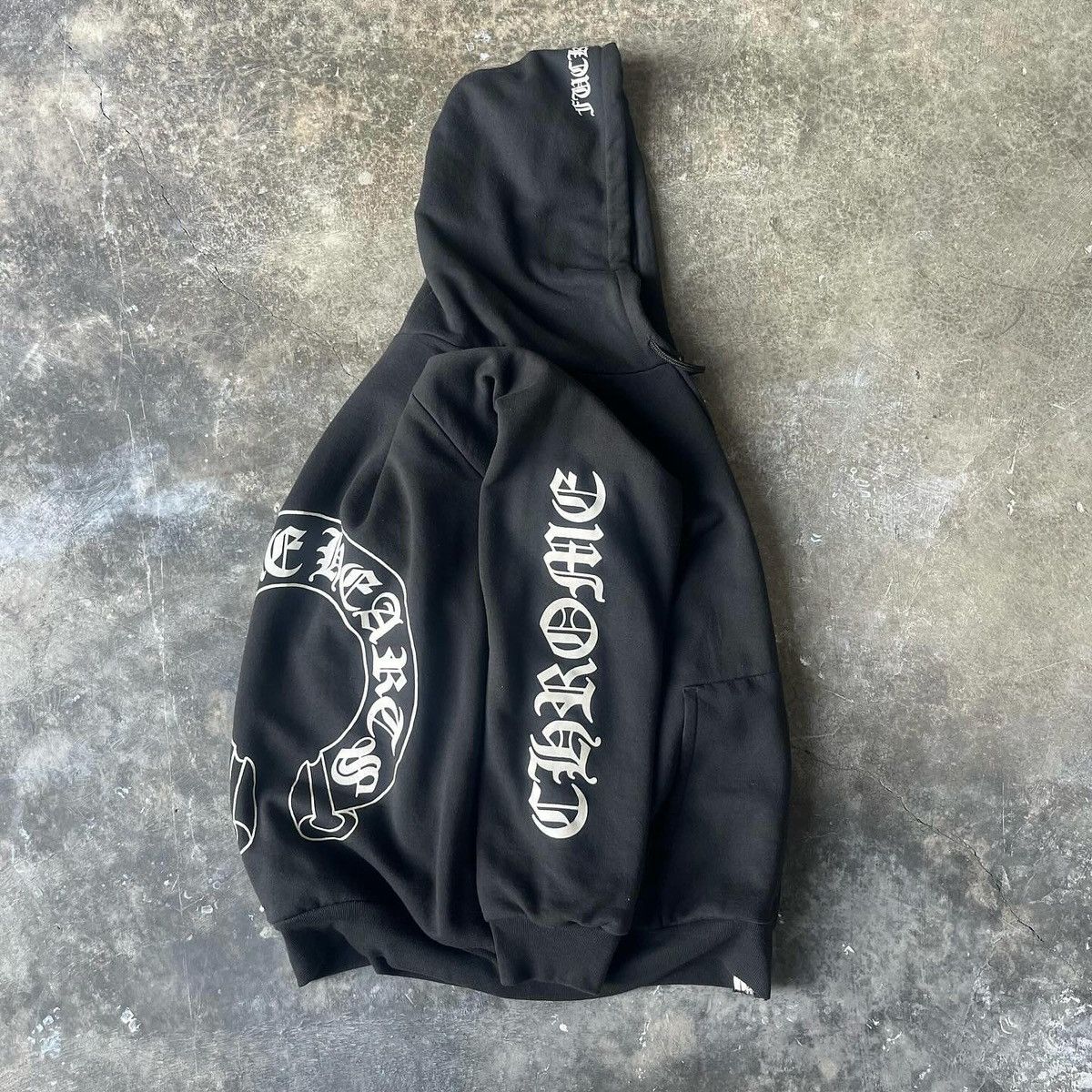 Very Rare Vintage 90s Chrome Hearts Fuck You Zip Up Thermal Hoodie