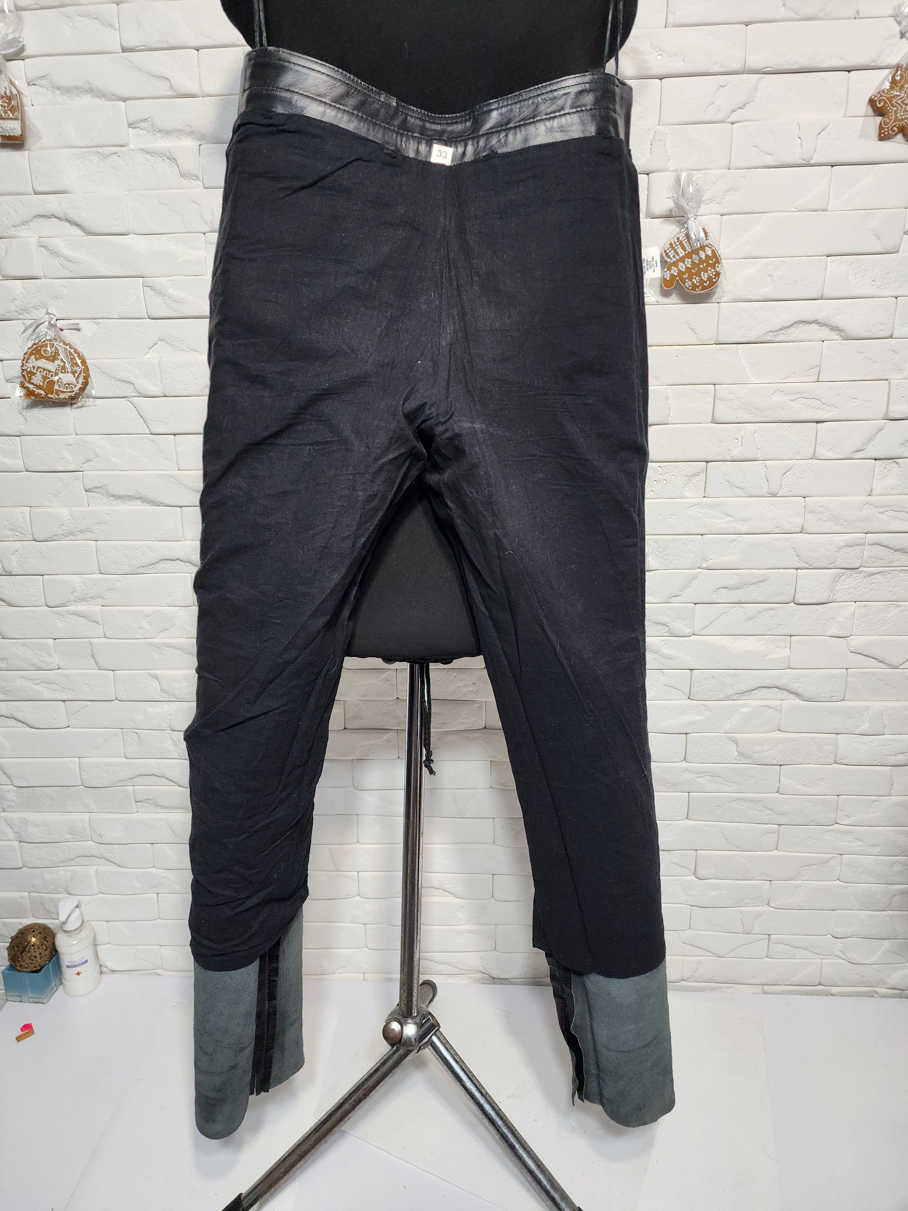 Other Black Leather Pants for Men. Leather Pants with Lacing. Size US 32 / EU 48 - 10 Thumbnail