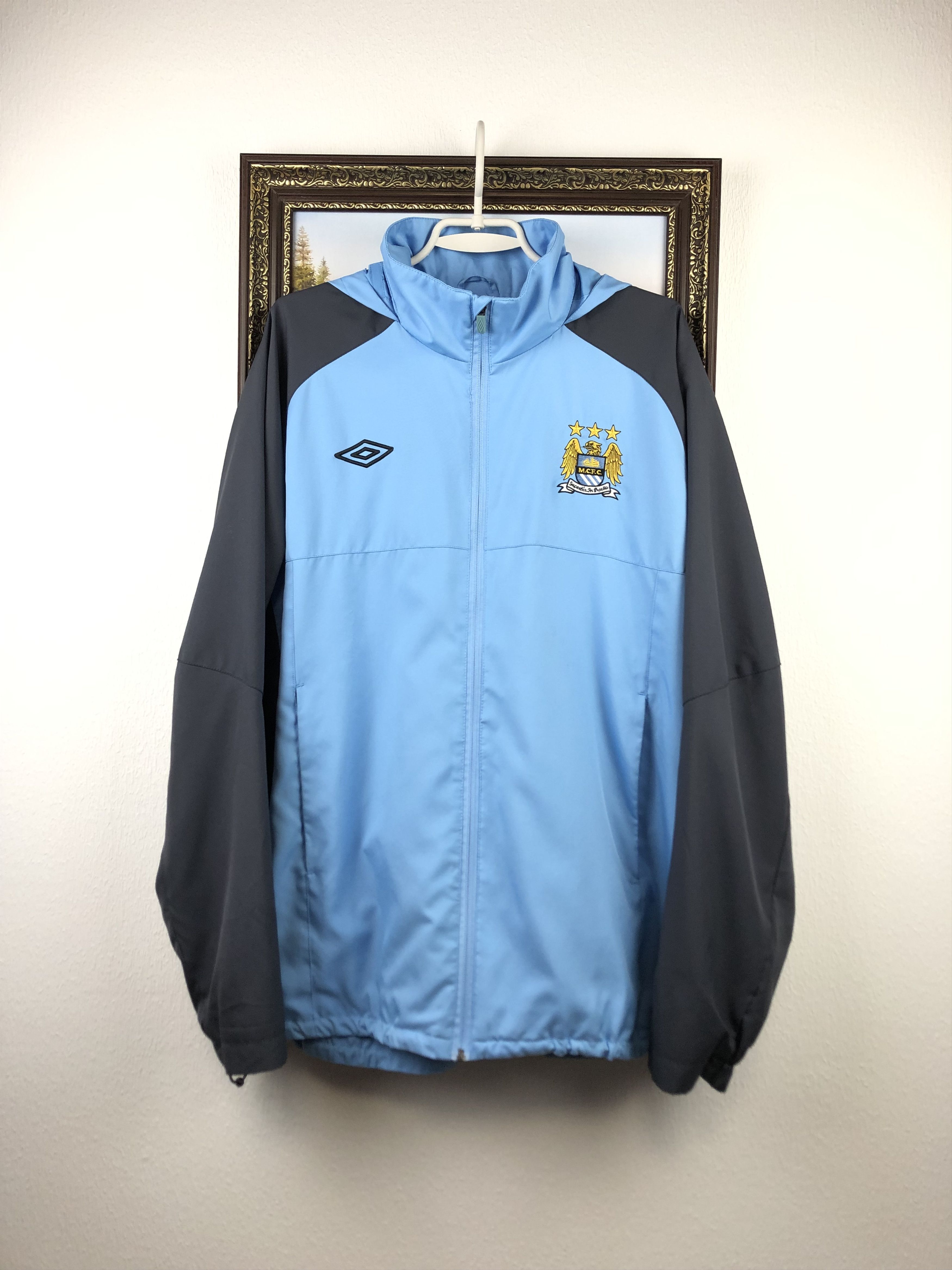 Nike Vintage Manchester City Football Jacket Windbreaker Blue Size US XL / EU 56 / 4 - 1 Thumbnail