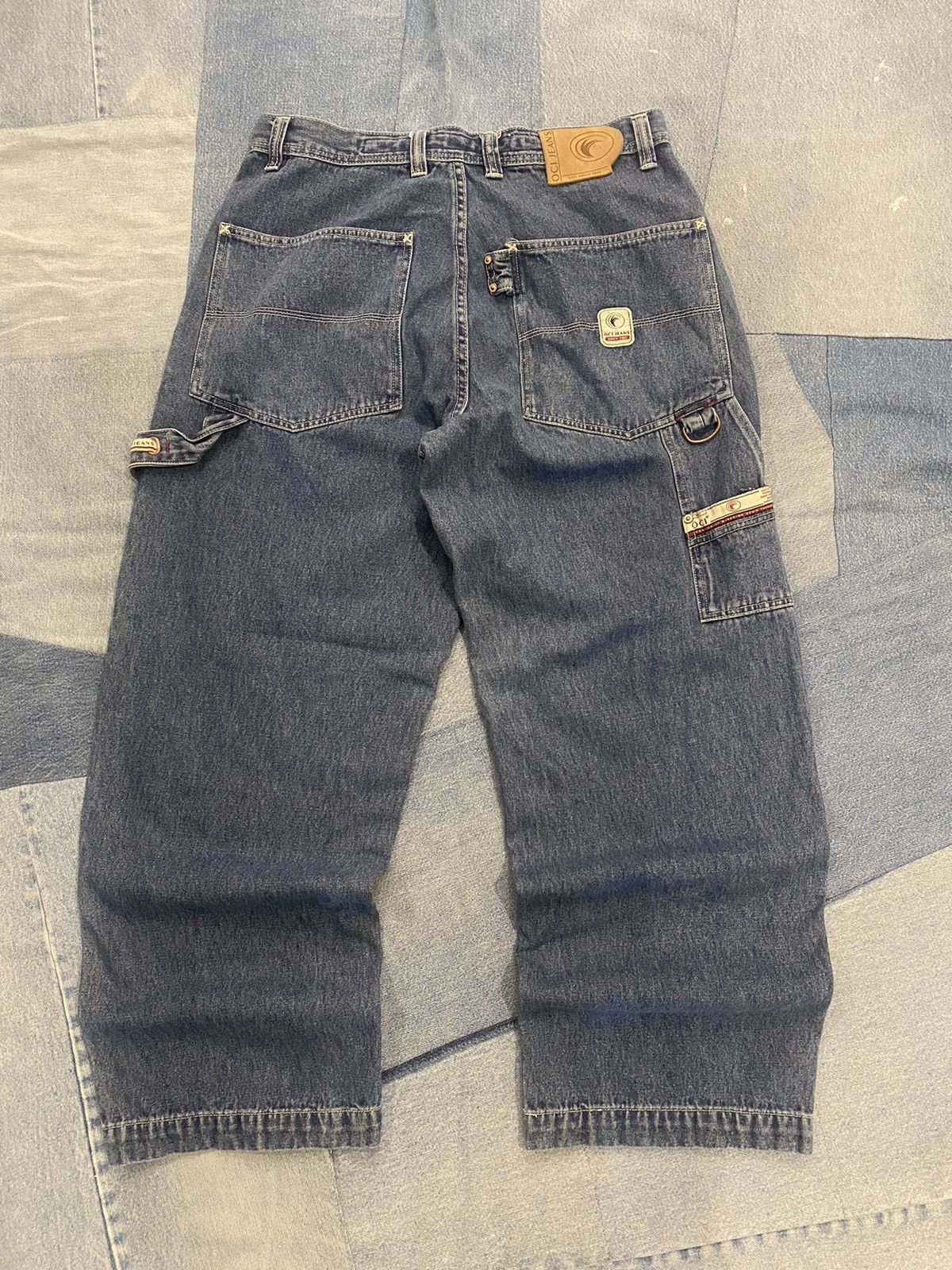 Japanese Brand CRAZY Baggy Essential Skater Stye Wide Leg Oci Denim Jeans Size US 31 - 2 Thumbnail