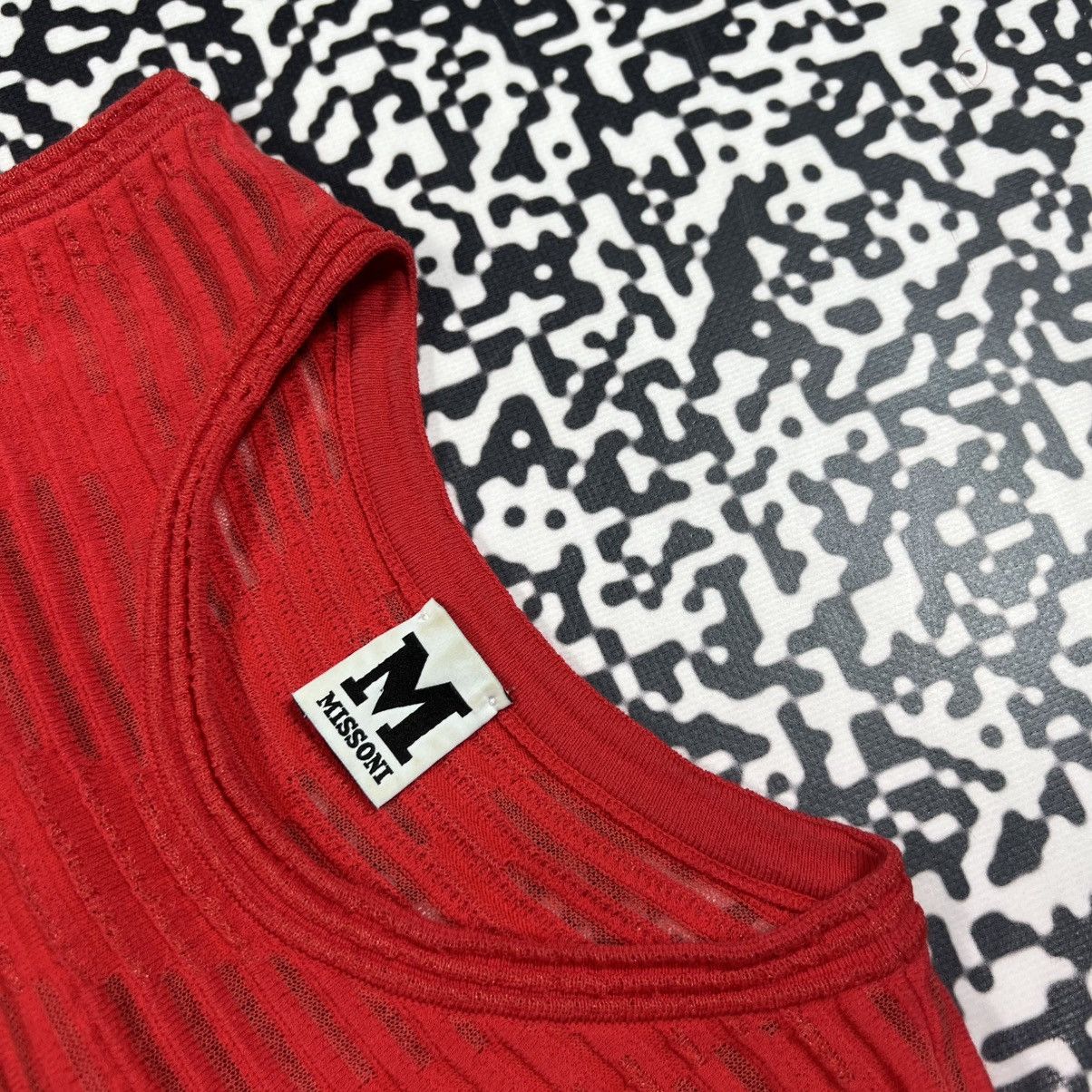Missoni Vintage Y2K Missoni Luxury Abstract Mesh Print Sexy Tank Top Size M / US 6-8 / IT 42-44 - 7 Thumbnail