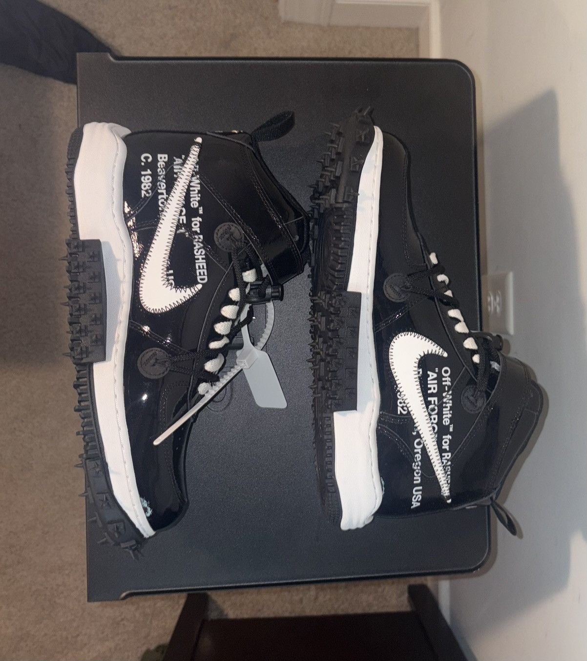 Nike × Off-White AIR FORCE 1 MID SP LTHR Size US 10 / EU 43 - 3 Thumbnail