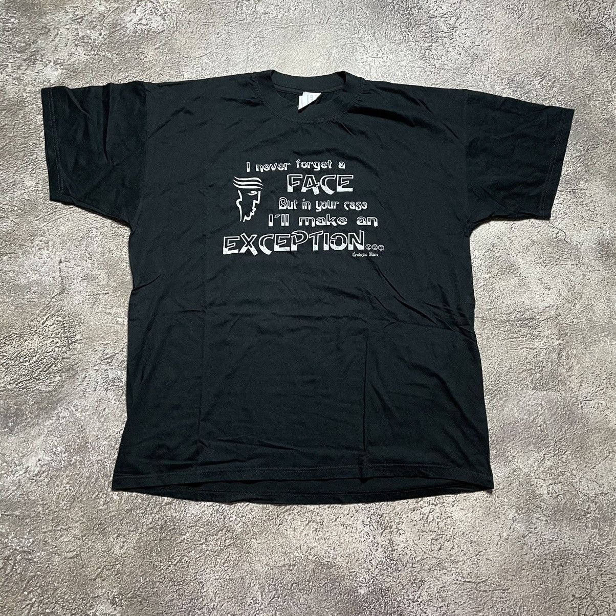 Vintage Vintage 90s Graphic Tee Sarcasm Slogan Thrashed Black Grunge Size US L / EU 52-54 / 3 - 2 Thumbnail