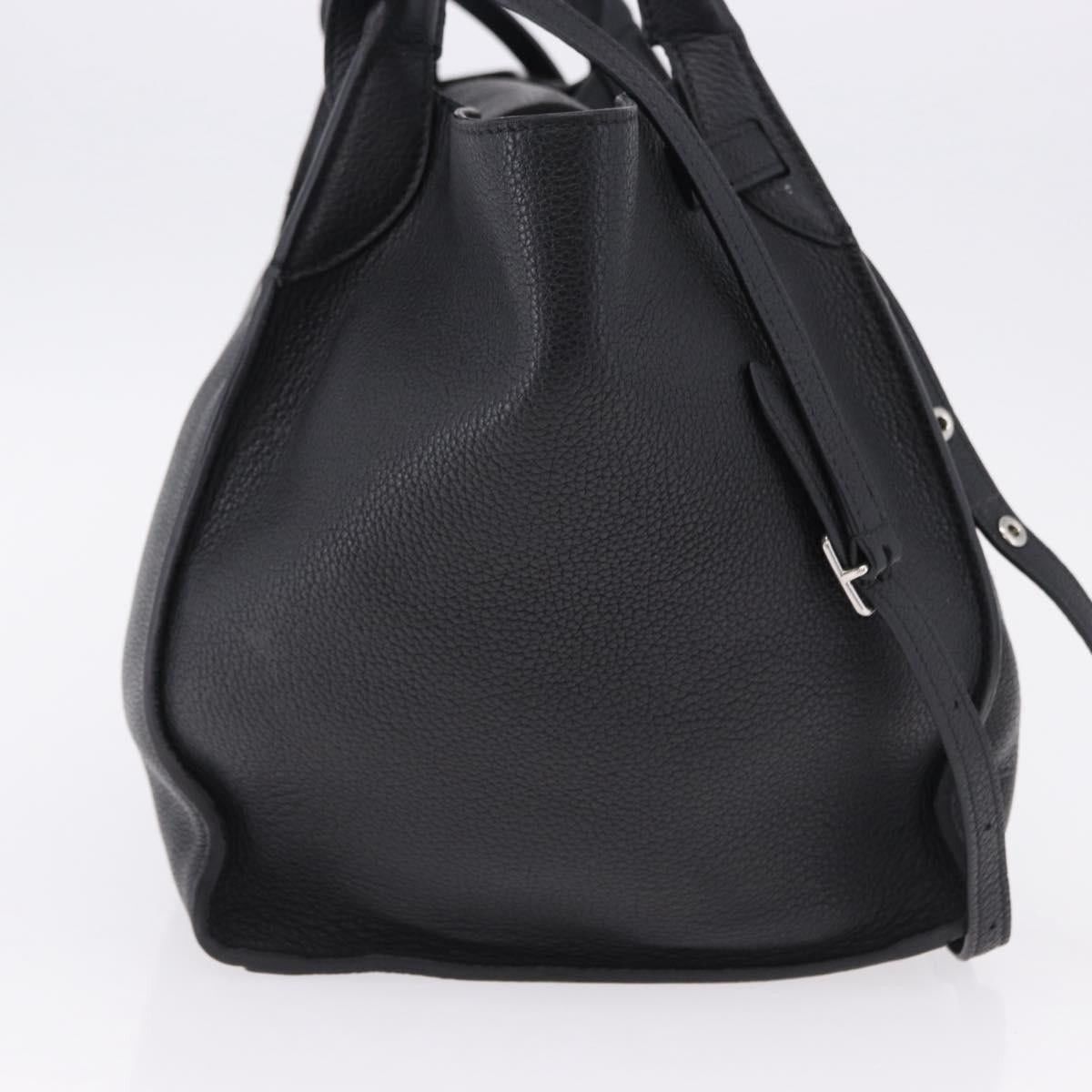 Celine CELINE Big Bag Small Leather 2way Black Silver Auth 193536V Size ONE SIZE - 4 Thumbnail