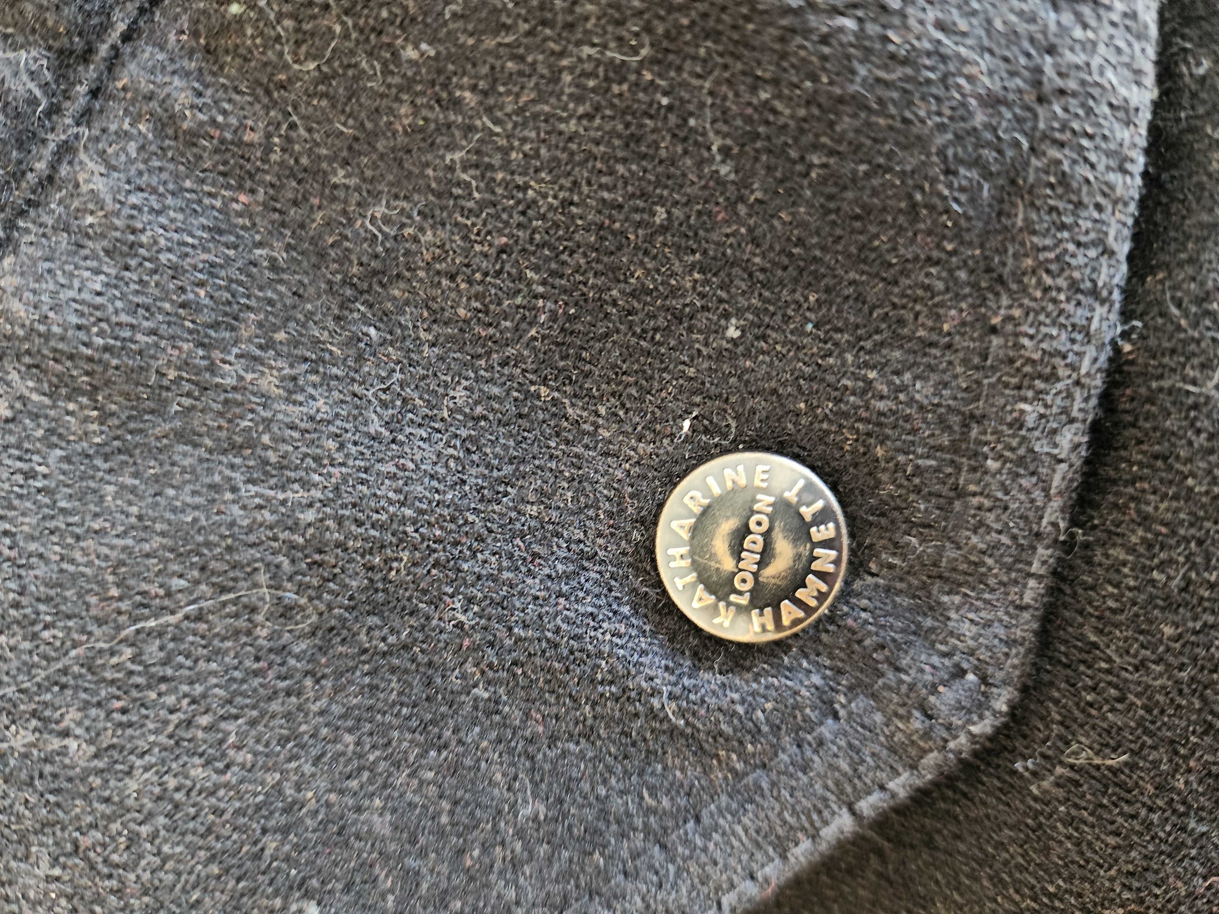 Katharine Hamnett London Vintage Wool Jacket by Katharine Hamnett – 80s Punk Style Size M / US 6-8 / IT 42-44 - 11 Thumbnail