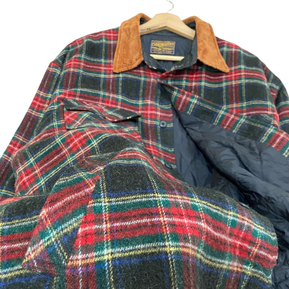 Art Comes First × Designer × Japanese Brand VINTAGE CUBIC MEASURE WOOL TARTAN JACKET LIKE FILSON Size US L / EU 52-54 / 3 - 5 Thumbnail