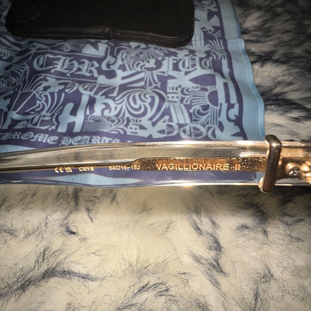 Chrome Hearts RARE‼️🔥 Chrome Hearts Vagillionaire 2 Crystal Clear Glasses Size ONE SIZE - 14 Thumbnail