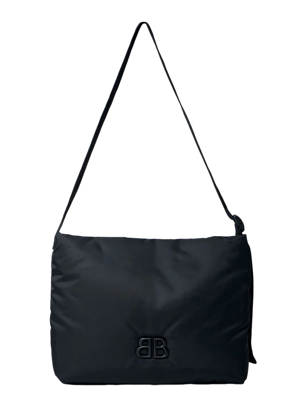 BALENCIAGA Monaco Sling Blk Nylon Shoulder Bag New Auth