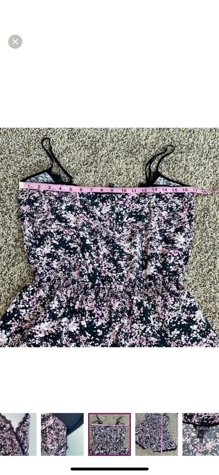 Buffalo David Bitton Buffalo David button medium gossamer lace trim romper Size 30" / US 8 / IT 44 - 4 Thumbnail