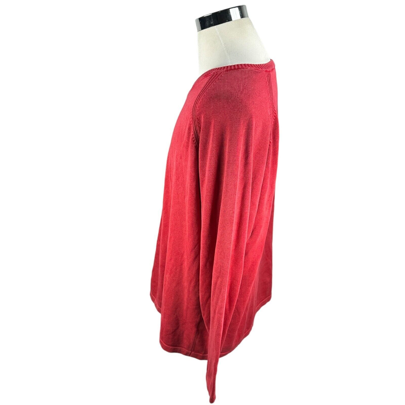 Raffi Raffi Sweater 2XL XXL 56 Red Knitted Cotton Raglan V-Neck Size US XXL / EU 58 / 5 - 6 Thumbnail