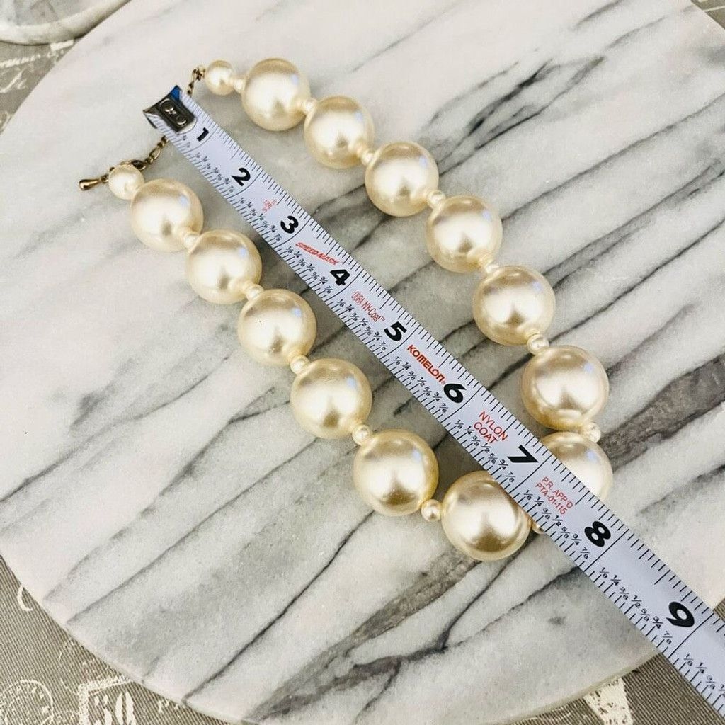 Jewelry Chunky Faux Pearl Beaded Necklace Cream Size ONE SIZE - 6 Thumbnail