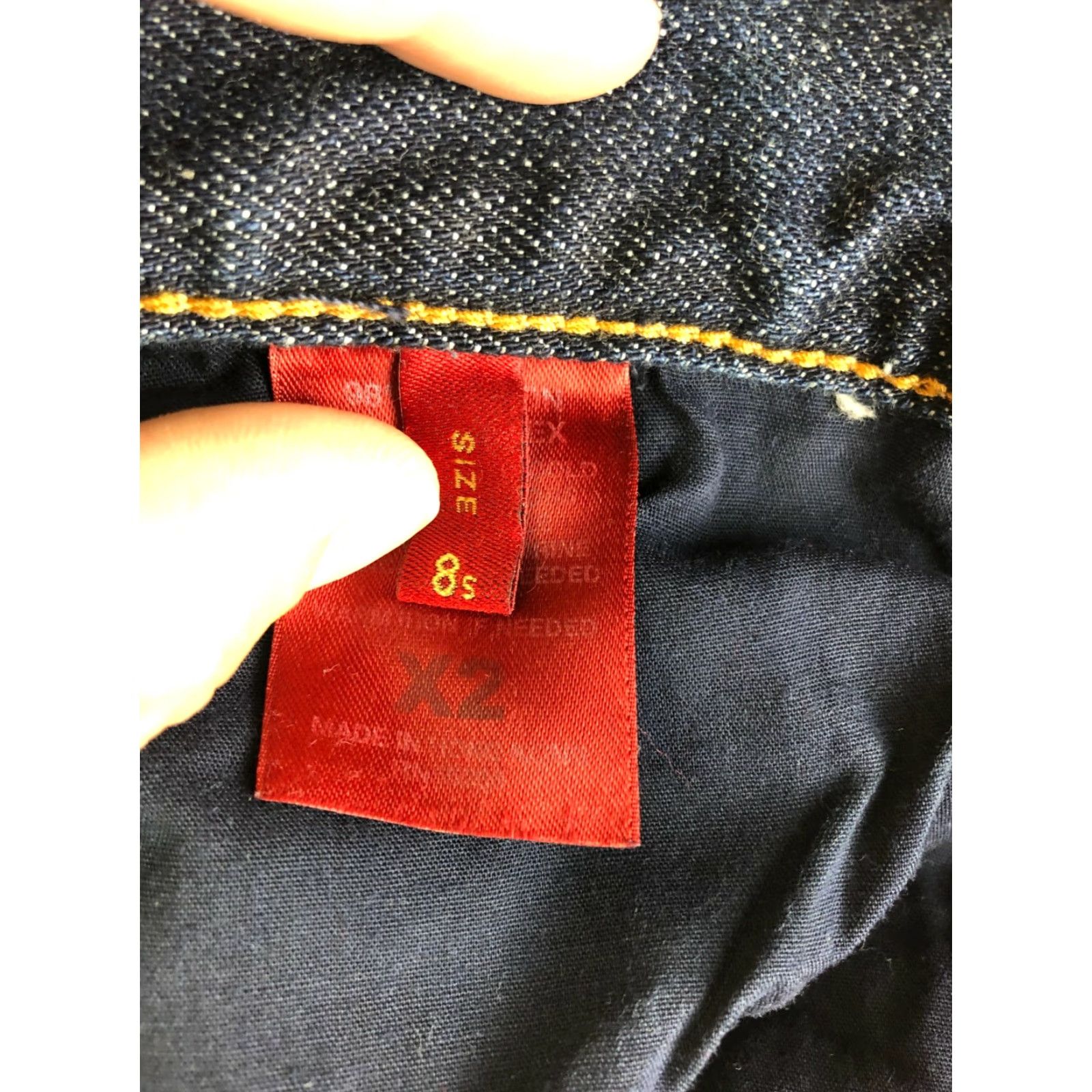 Denime X2 Jeans Eva Full Leg Womens Size 8S 31x28 Measured Blue Denim Jeans - Regular, Mid Rise, Zip, Denim, 8S, 31 Inseam, 28 Inseam, Distressed: No Size 30" / US 8 / IT 44 - 6 Thumbnail