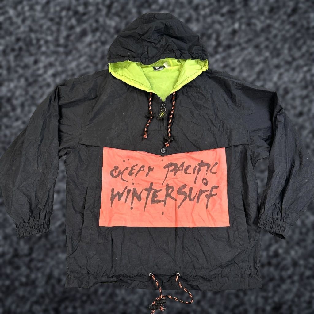 Ocean Pacific VINTAGE Ocean Pacific Wintersurf Jacket Mens M Black Nylon Anorak Size US M / EU 48-50 / 2 - 1 Thumbnail