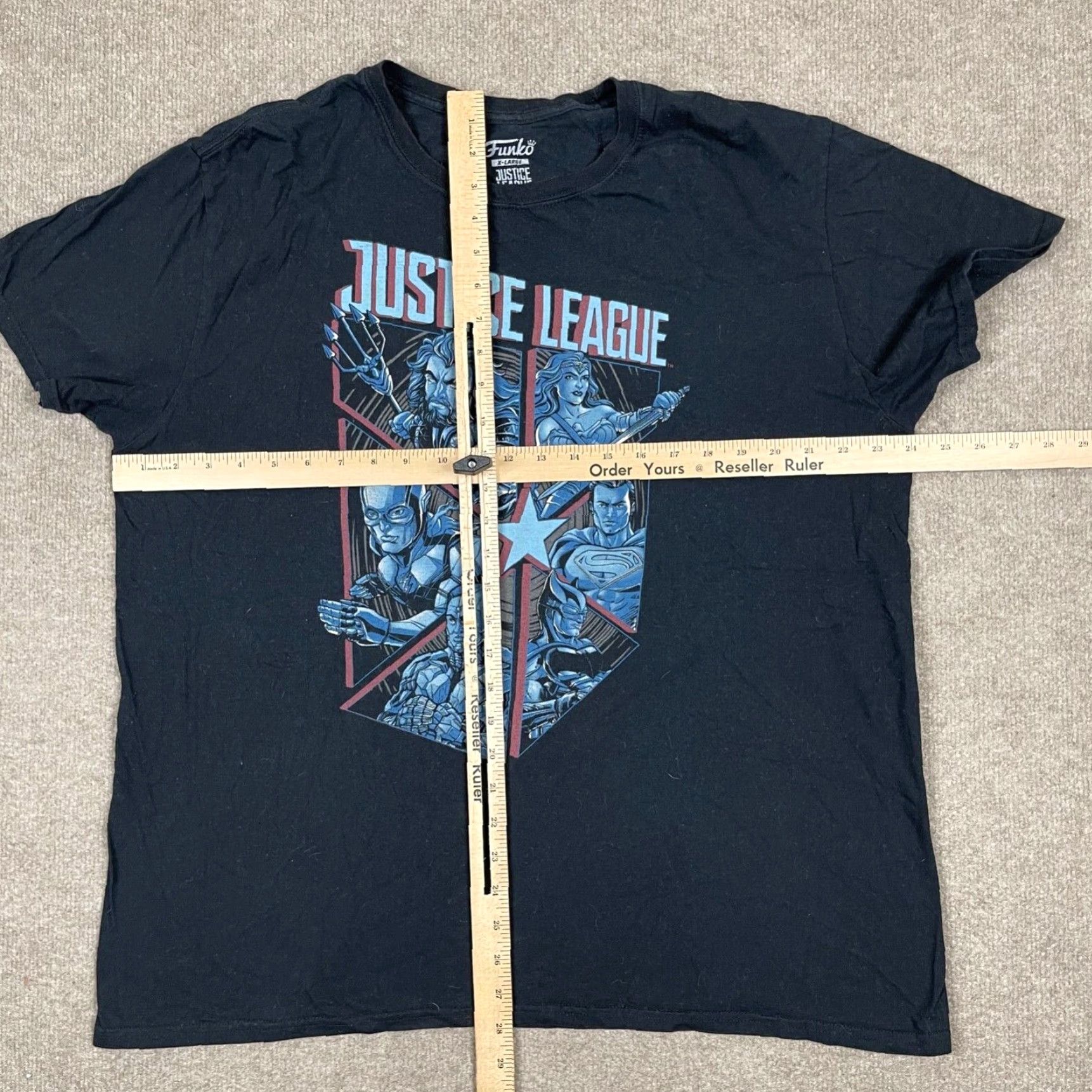 Vintage Justice League Men's Shirt XL Black Short Sleeve Crew Neck Funko DC Comics Size US XL / EU 56 / 4 - 4 Thumbnail