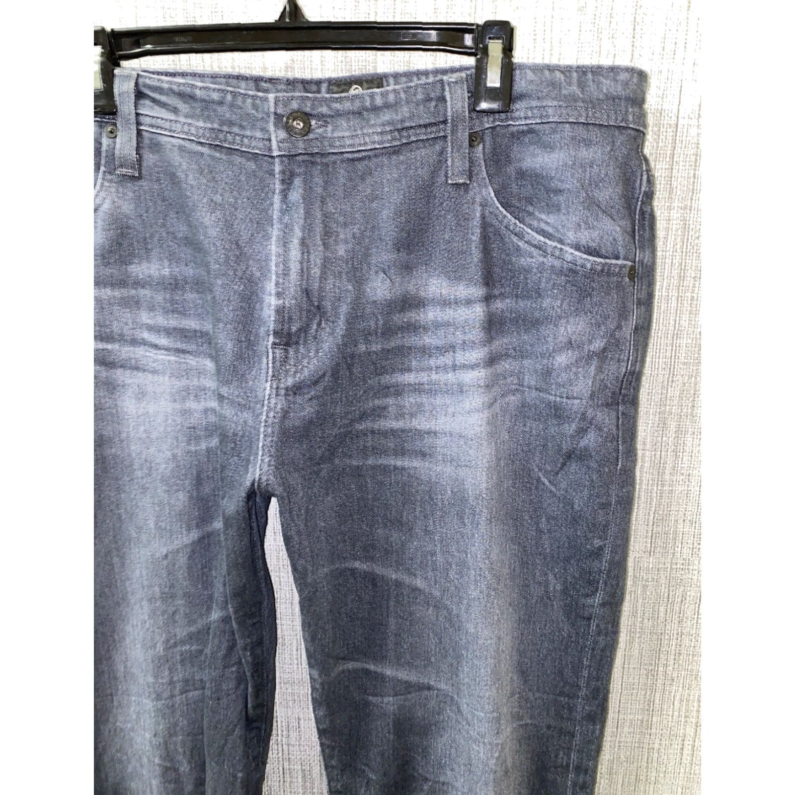 Vintage AG Adriano Goldschmied The Graduate Pants Mens Gray Straight Leg 39x35 Casual Pants Mens Regular Inseam 35in Size US 39 - 2 Thumbnail