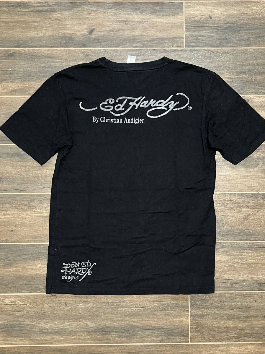 Christian Audigier × Ed Hardy Ed Hardy Tigers Audigier Y2K tshirt skull vintage affliciton Size US L / EU 52-54 / 3 - 3 Thumbnail