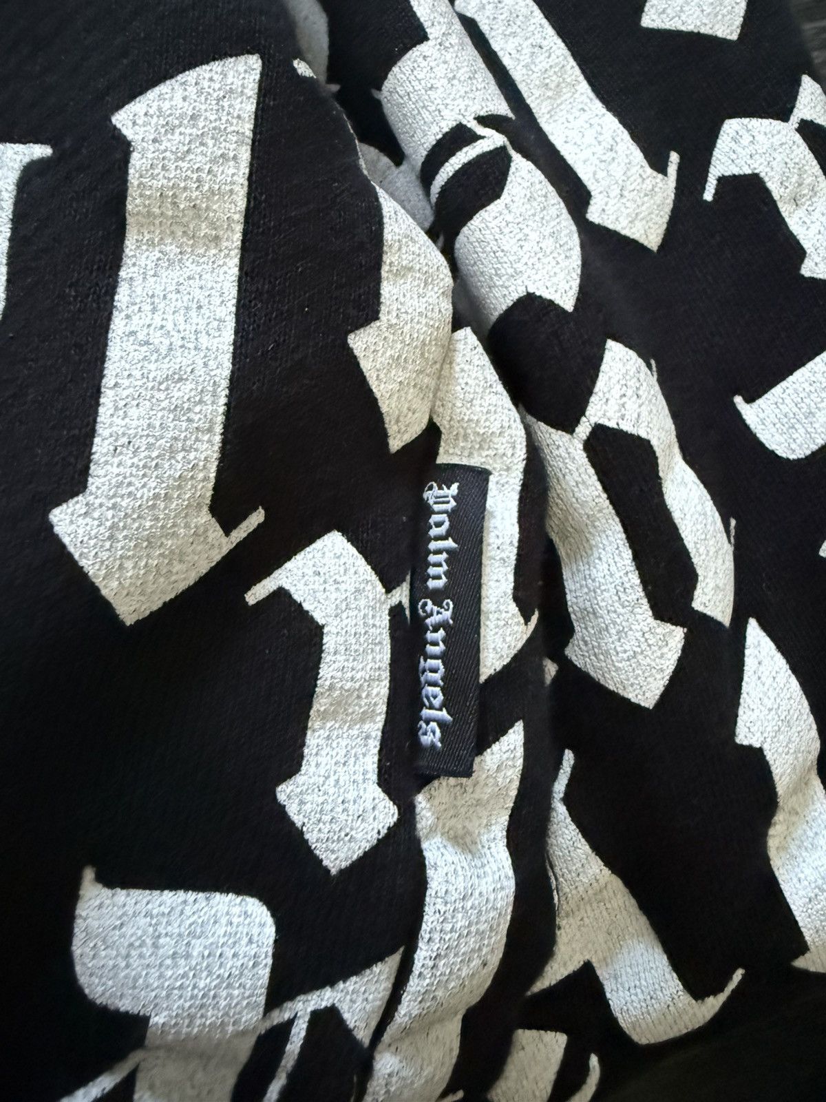 Palm Angels Palm Angels Black Cotton Multilogo Hoodie Size US M / EU 48-50 / 2 - 3 Thumbnail