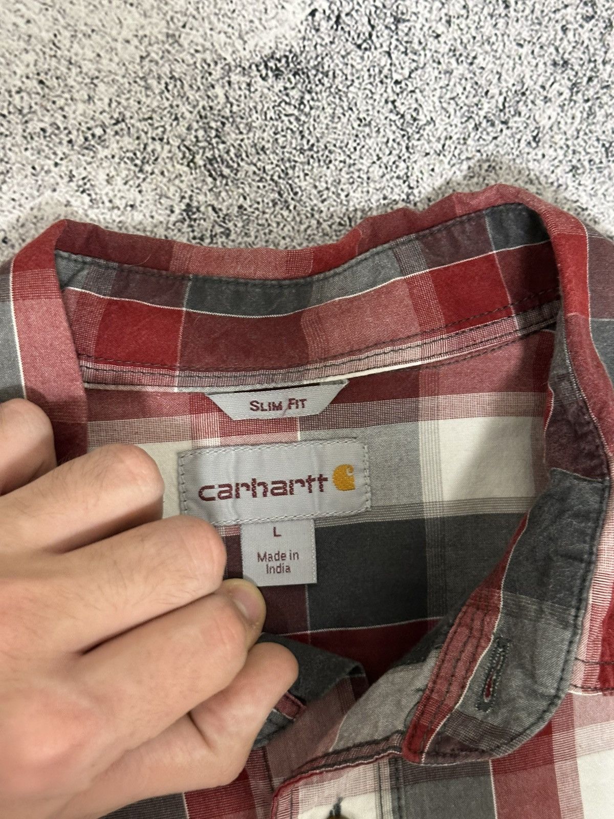 Carhartt Carhartt Essential Plaid Open Collar Long Sleeve Shirt Logo Size US L / EU 52-54 / 3 - 9 Thumbnail