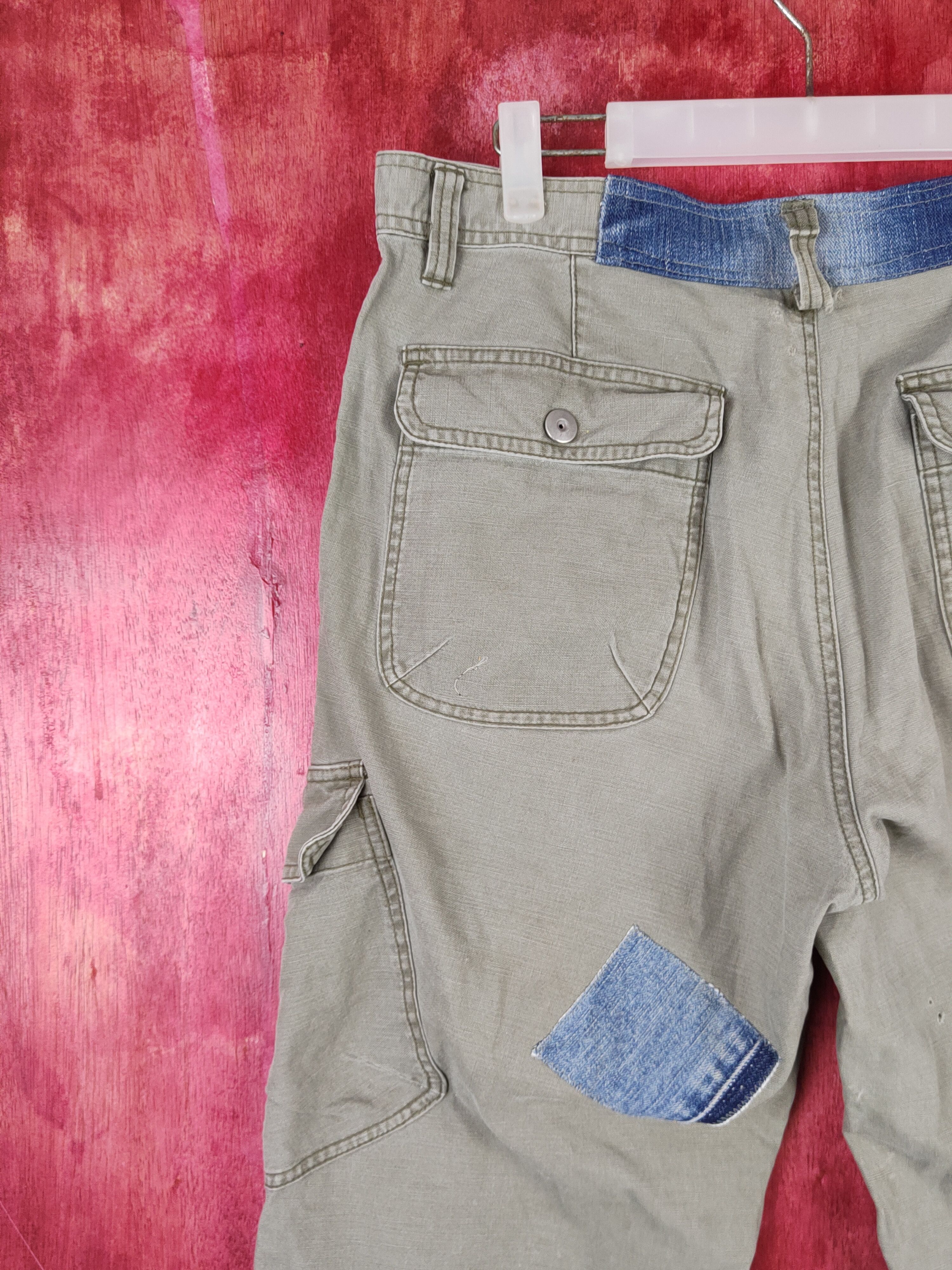 Japanese Brand Uniqlo Green Faded Multipocket Tactical Cargo Pants #S1344 Size US 34 / EU 50 - 12 Thumbnail