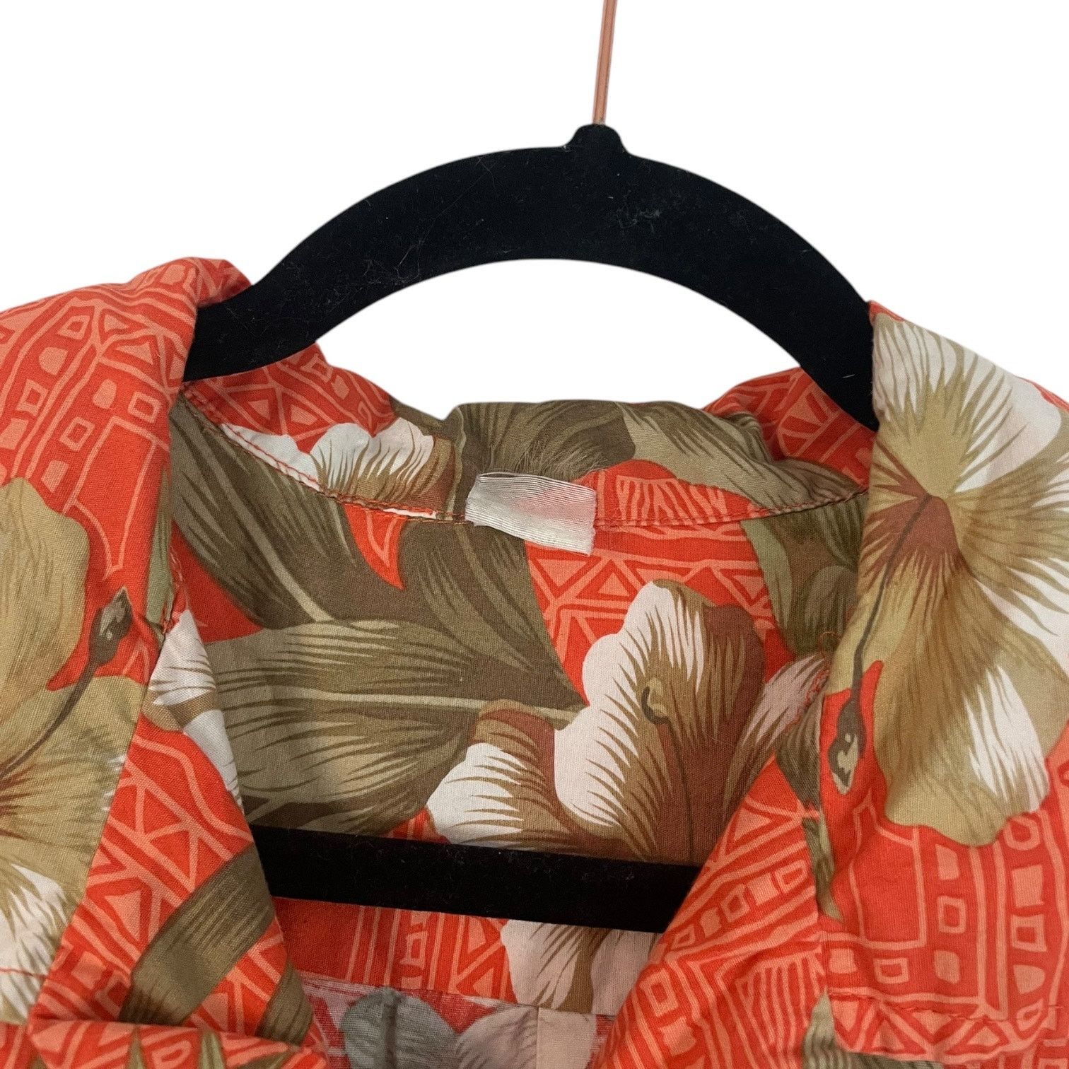 Other Palmwave Mens Orange Hawaiian Floral Button Down Shirt Size US S / EU 44-46 / 1 - 6 Thumbnail