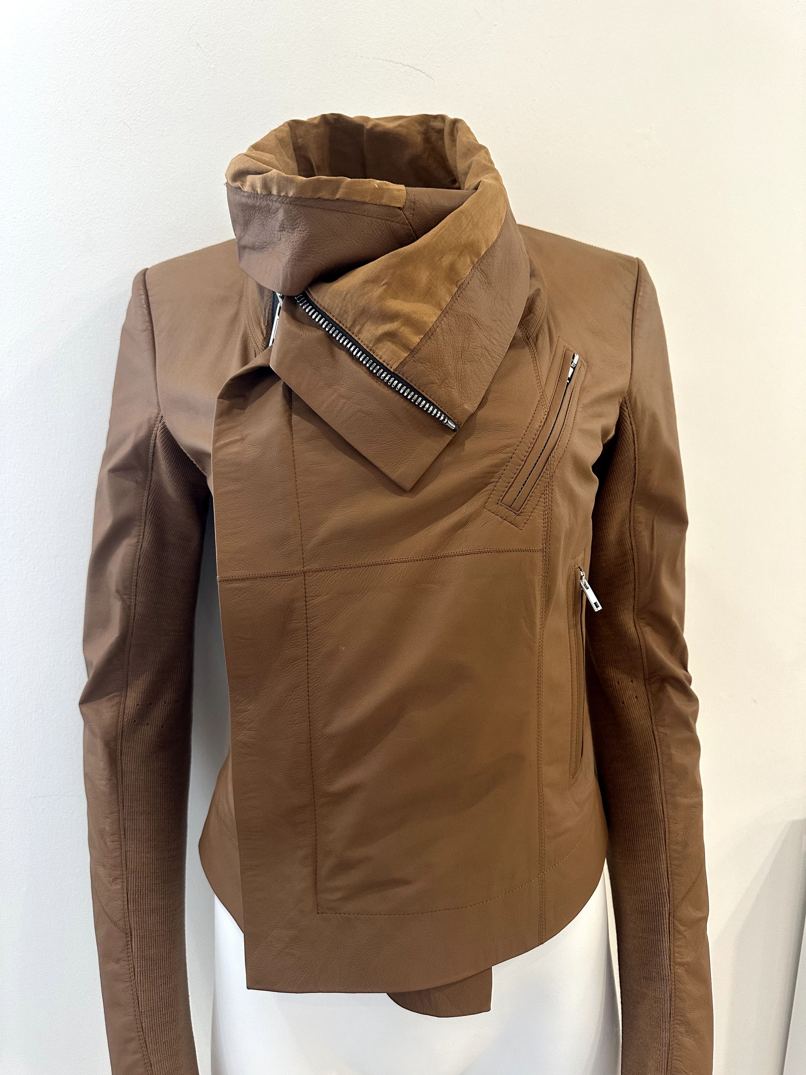Rick Owens Rick Owens Asymmetric Leather Biker Jacket Size M / US 6-8 / IT 42-44 - 7 Thumbnail