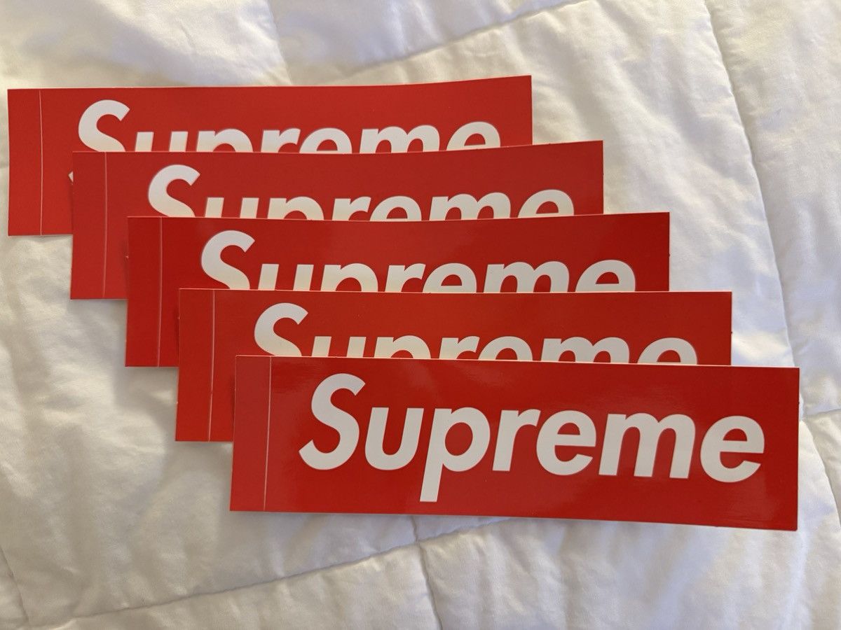 Supreme 5 total SUPREME Red Box Logo Bumper Stickers Decals 2.2x7.6” Size ONE SIZE - 1 Thumbnail