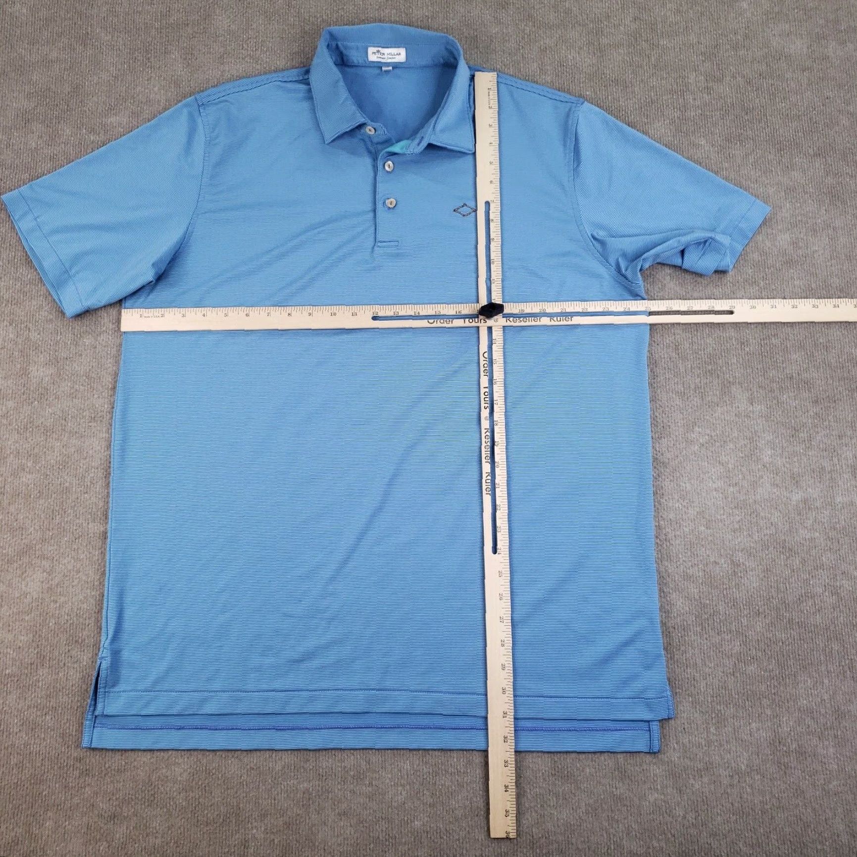 Peter Millar Peter Millar Polo Shirt Mens XL Blue Striped Summer Comfort Stretch Golf Casual Size US XL / EU 56 / 4 - 2 Thumbnail