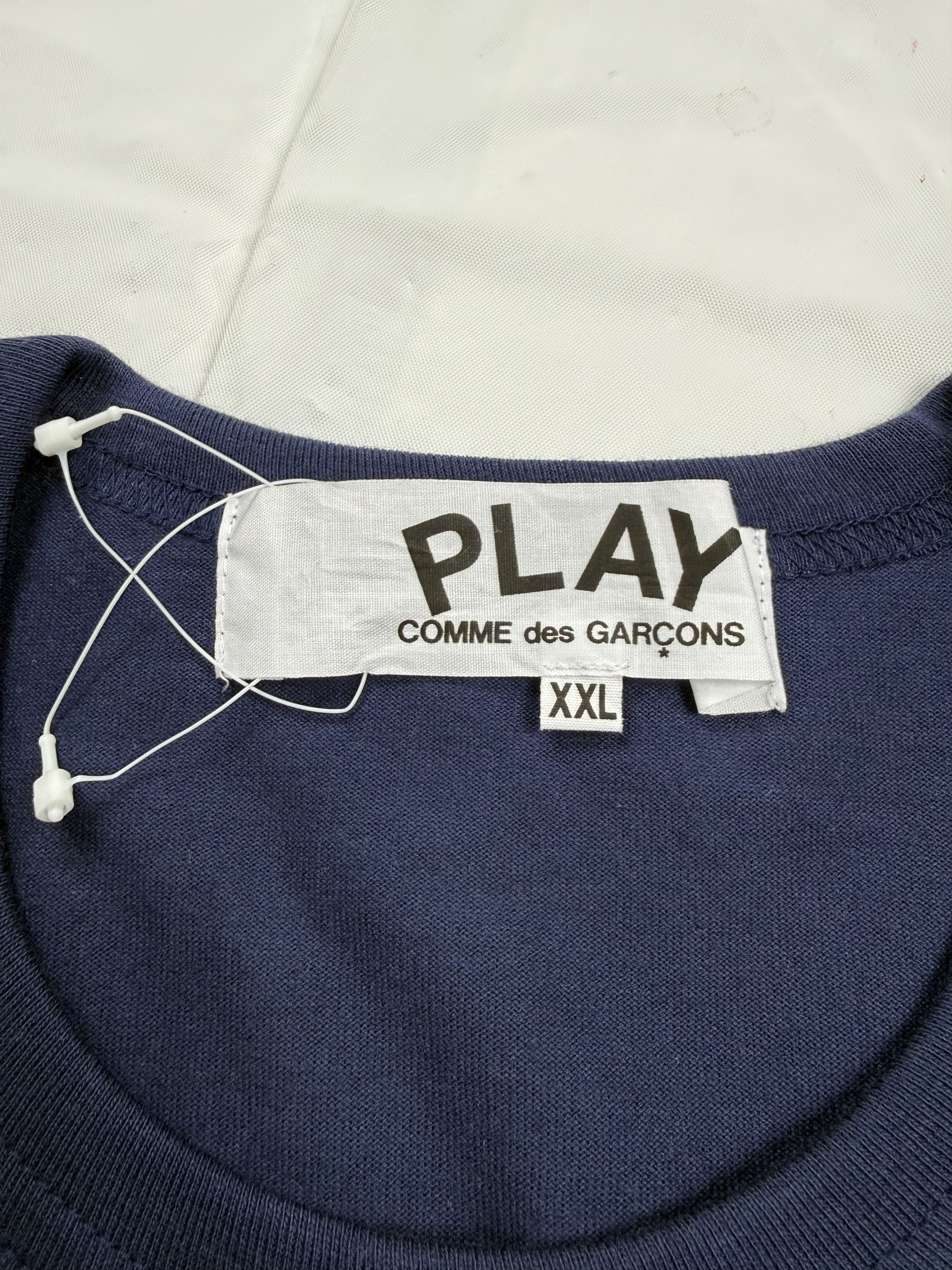 Comme des Garcons Comme des Garcons Play Mens Triple Heart Logo T-Shirt Size US XXL / EU 58 / 5 - 5 Thumbnail