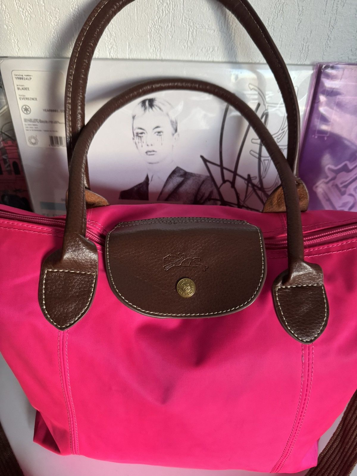 Longchamp Longchamp Le Pilage Pink Bag Archive Luxury Designer Size ONE SIZE - 5 Thumbnail