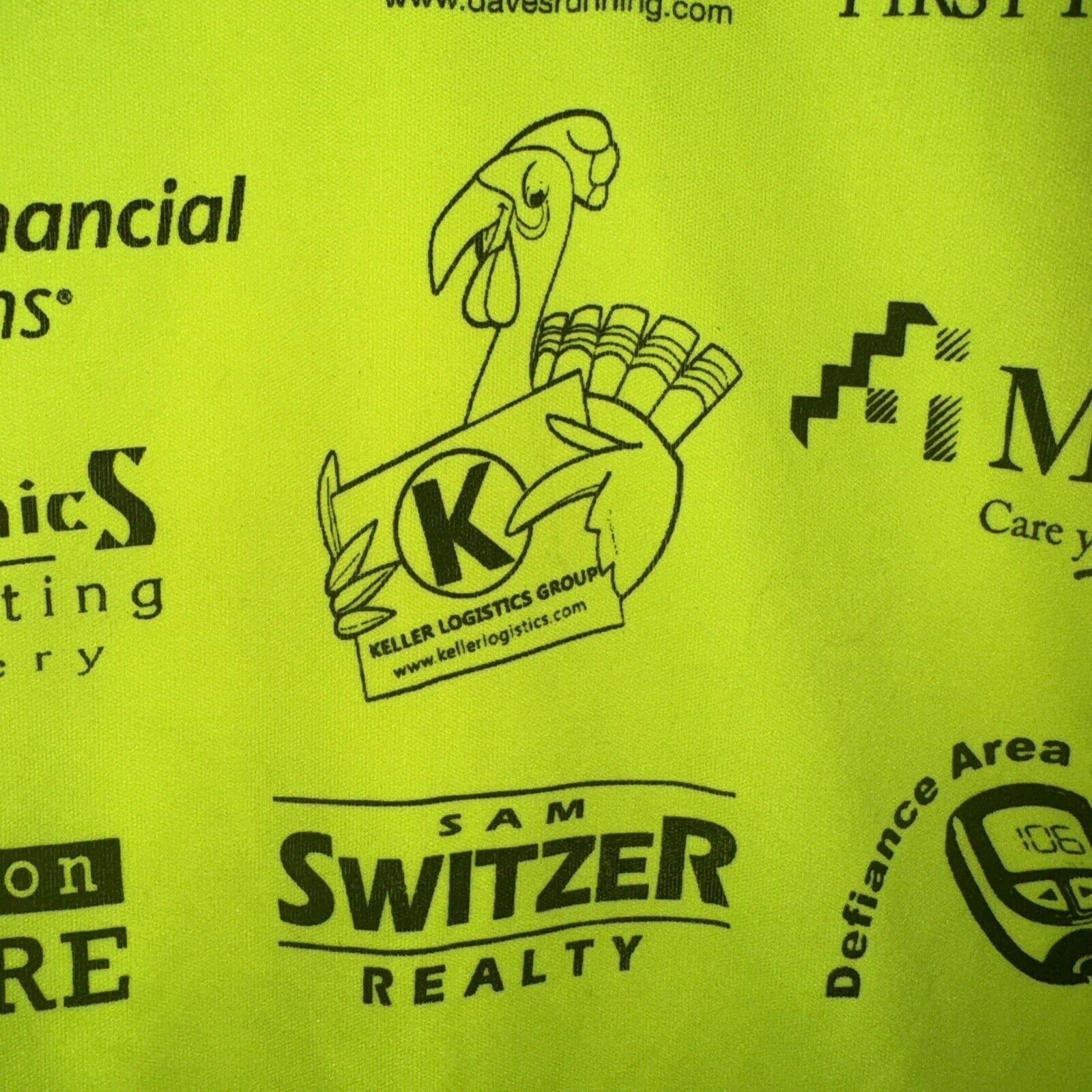 Other Turkey Trot Thanksgiving Parade Tee Shirt Medium Neon Yellow Size US M / EU 48-50 / 2 - 11 Thumbnail