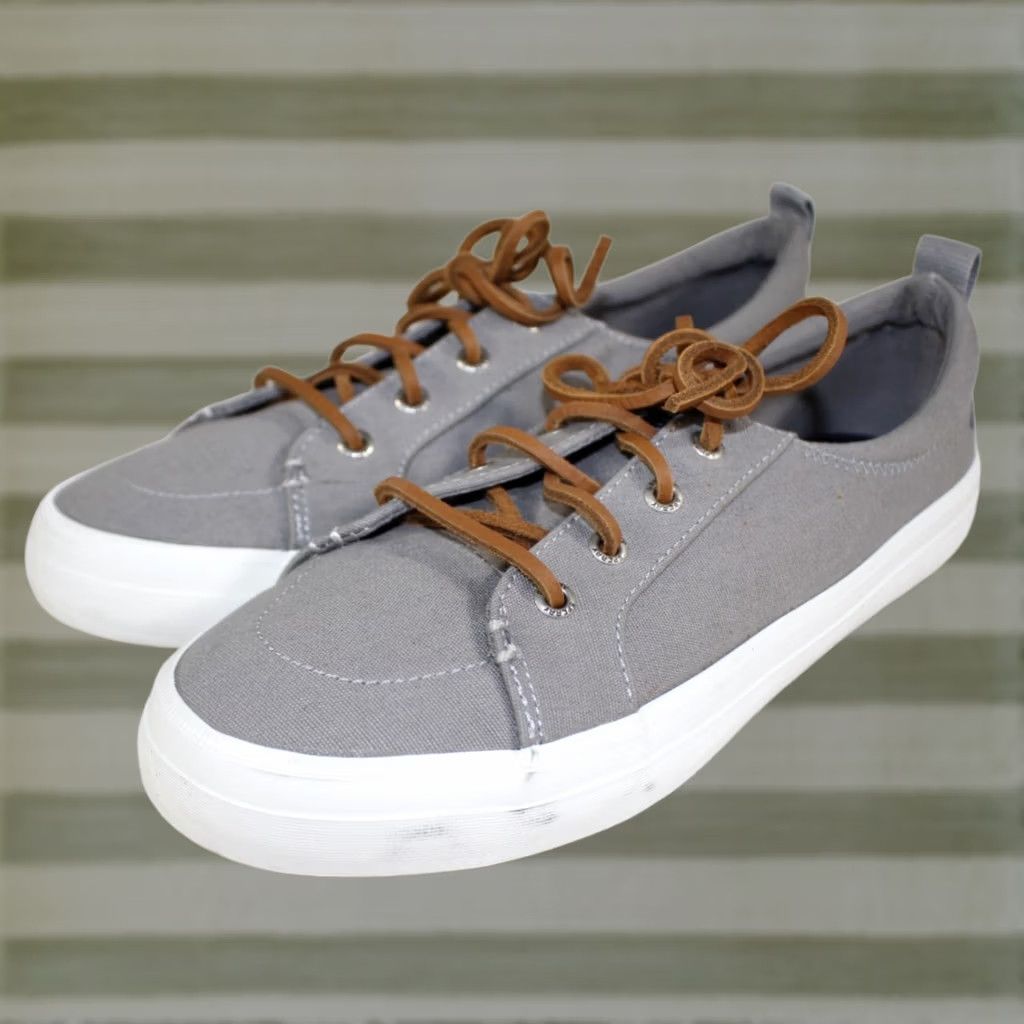 Sperry Sperry Crest Vibe Canvas Low Top Boat Shoes Women 8.5 Gray Size M / US 6-8 / IT 42-44 - 1 Thumbnail