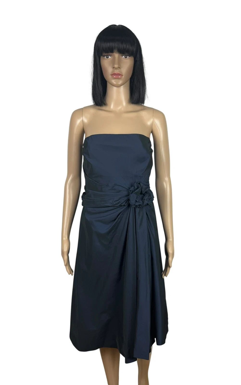 Max Mara Max Mara Pianoforte Silk Dress Strapless Draped Size L / US 10 / IT 46 - 1 Thumbnail